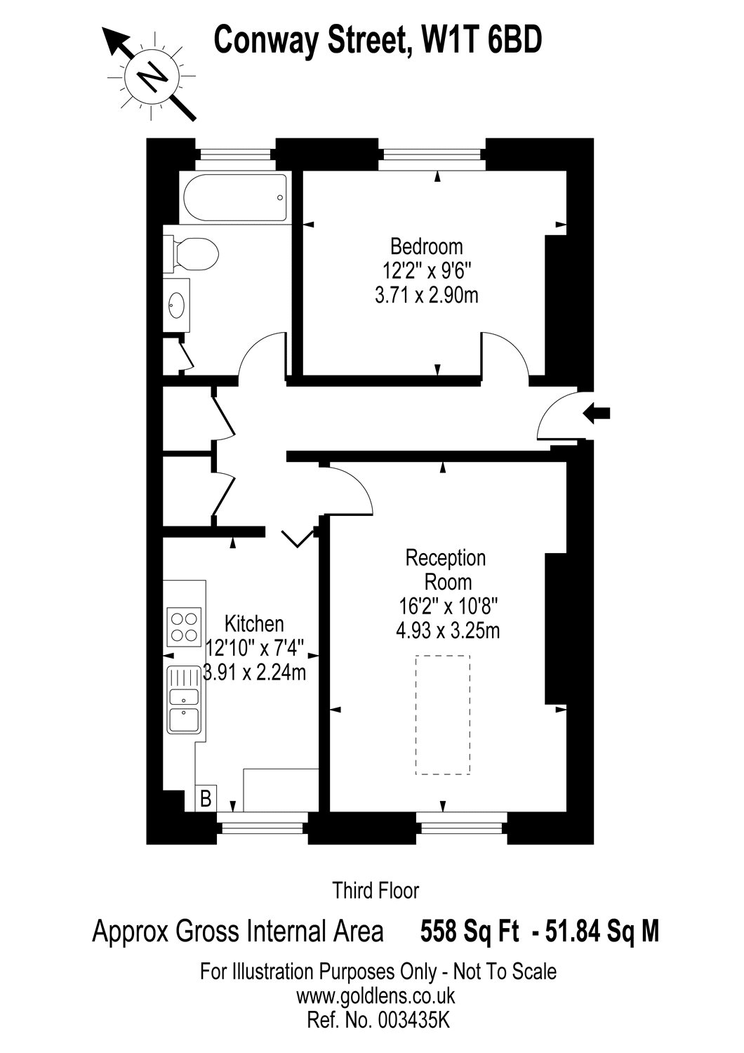 1 Bedrooms Flat to rent in Conway Street, London W1T