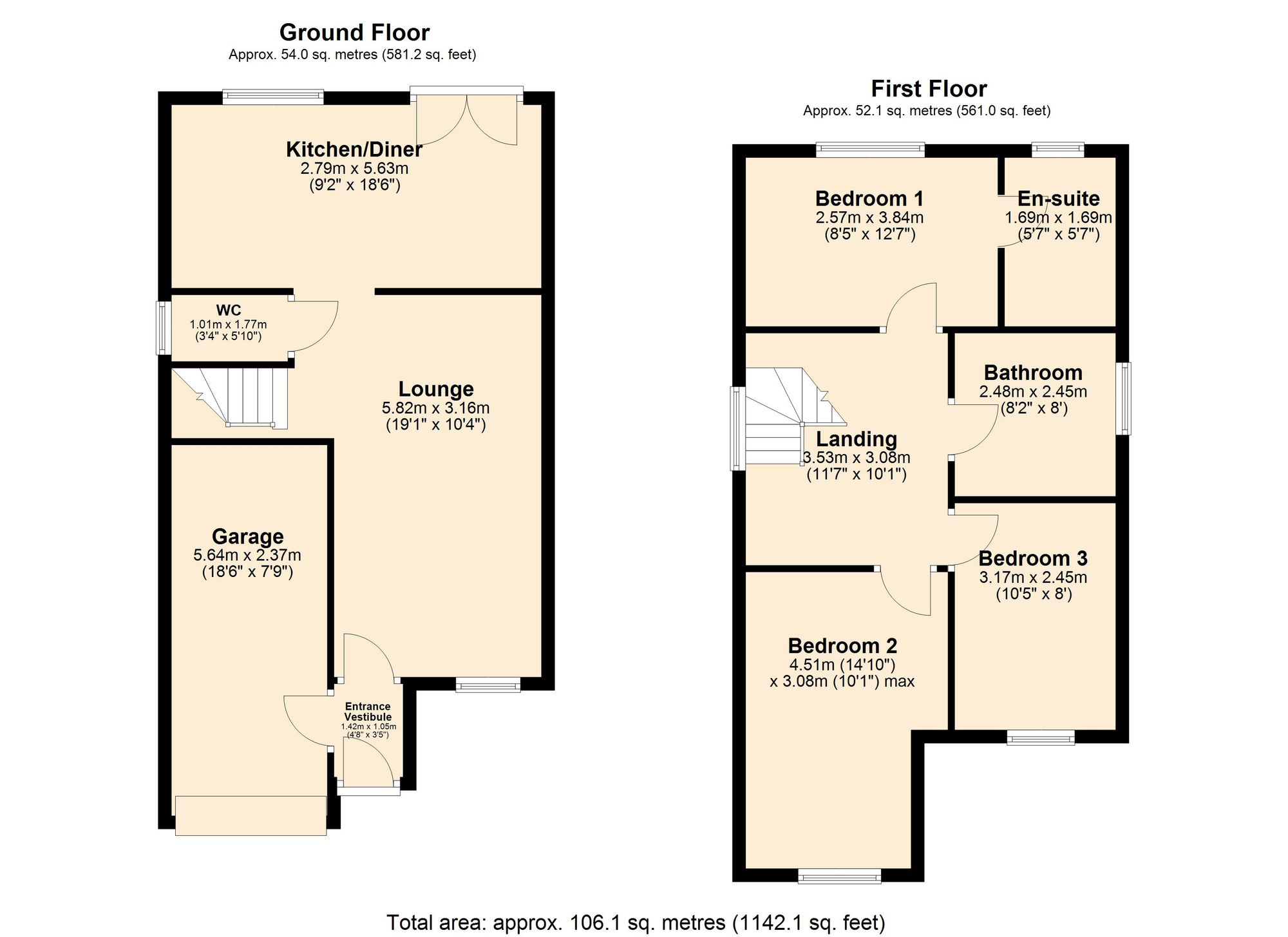 15 Kingsley Close, Blackburn floorplan