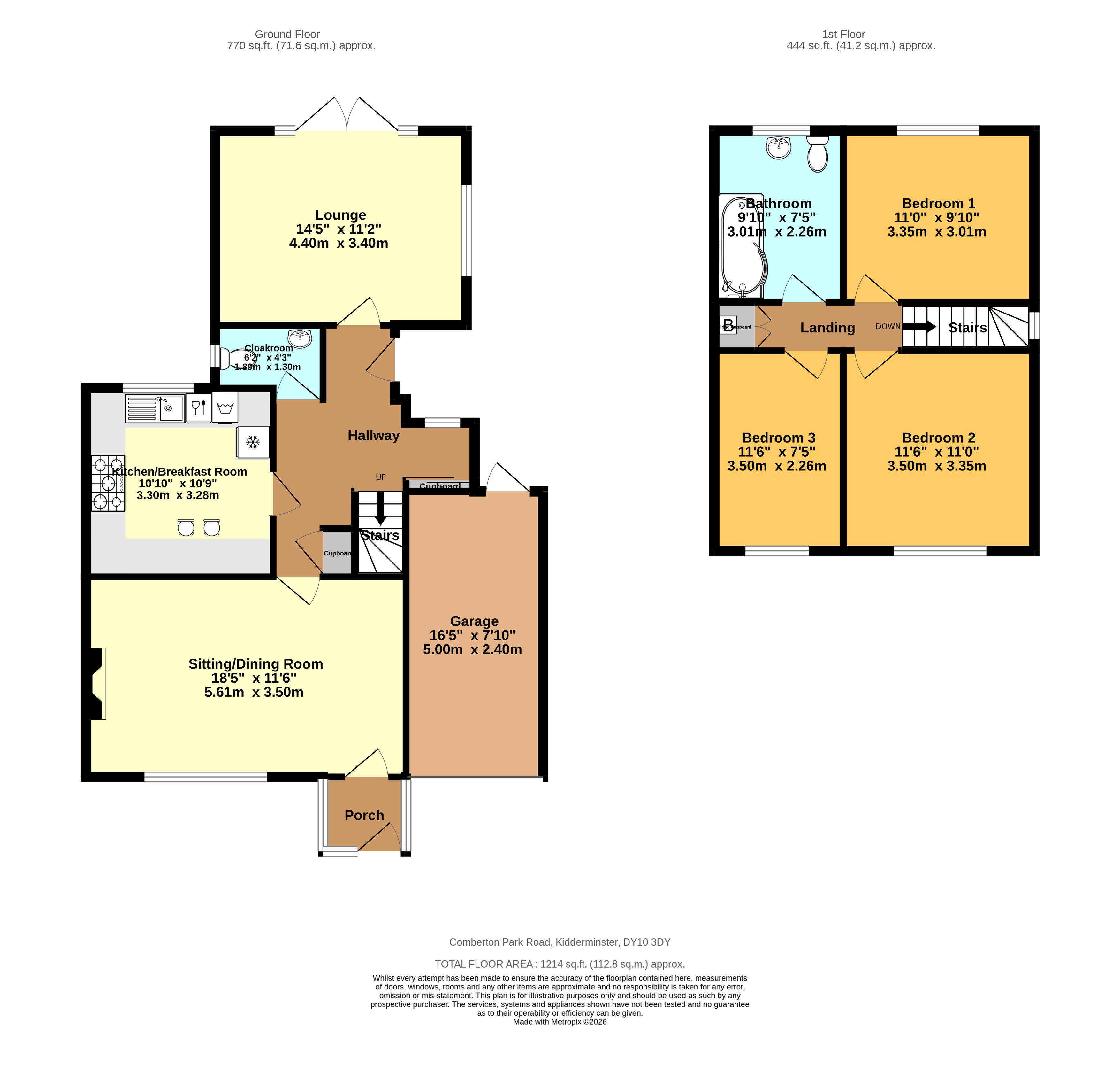 8, Comberton Park Road, Kidderminster floorplan