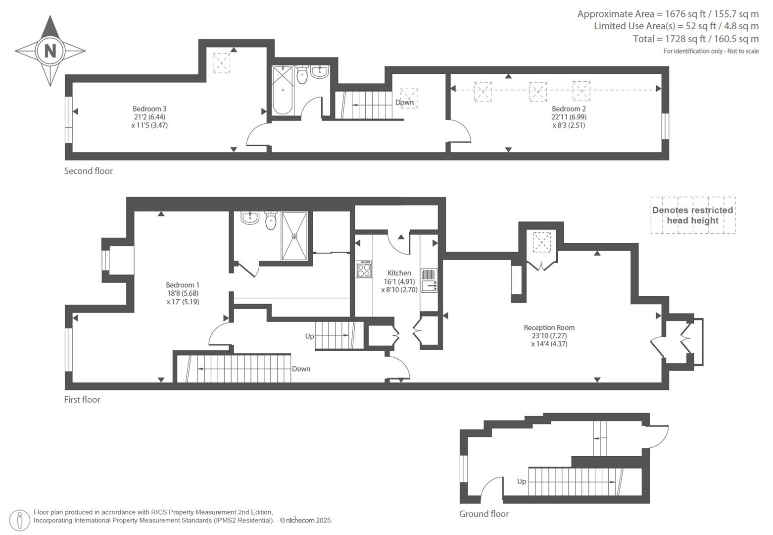 Flat 1, Ullswater Court, 92, Holders Hill Road, Hendon floorplan