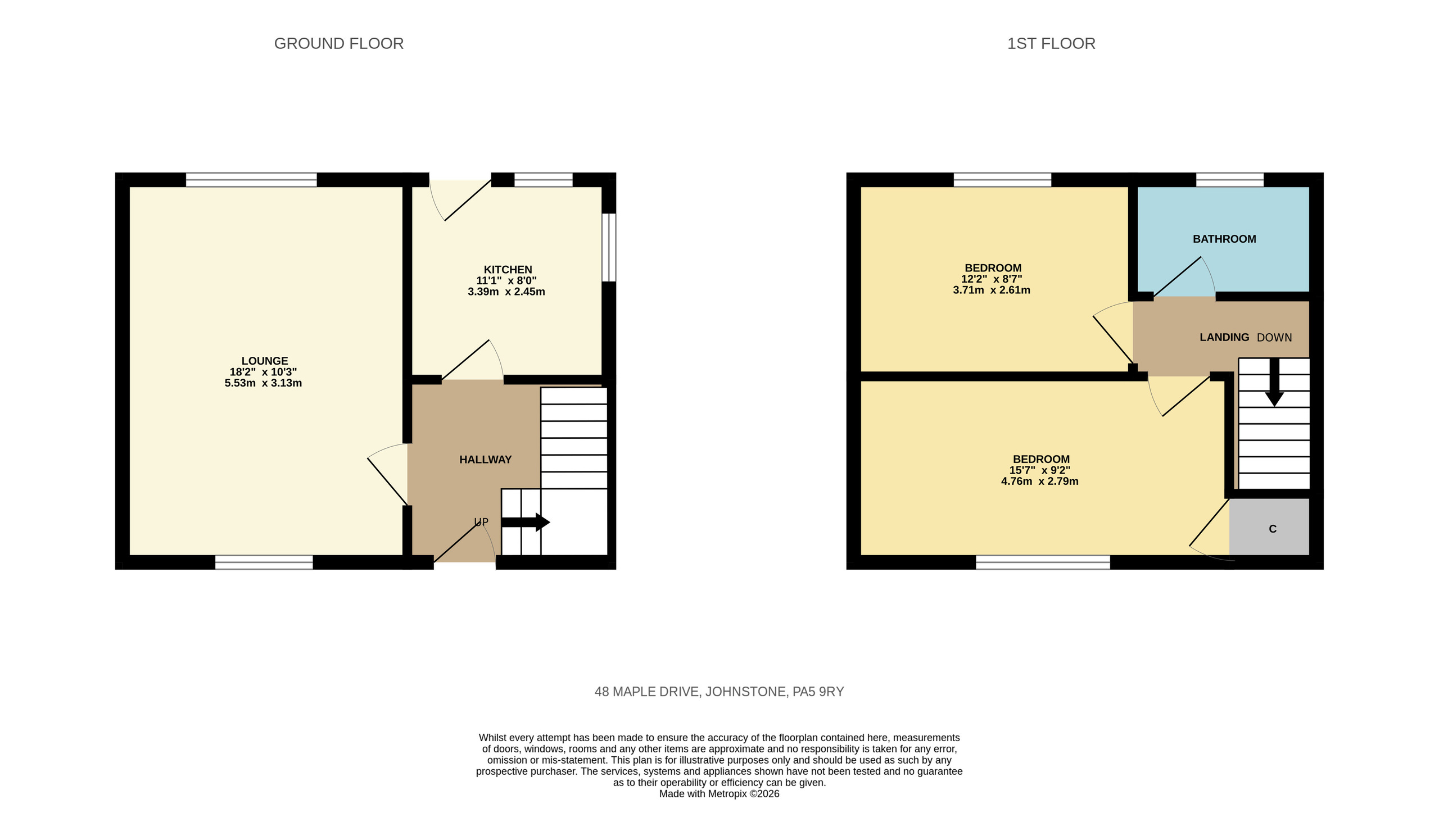 48 Maple Drive, Johnstone floorplan
