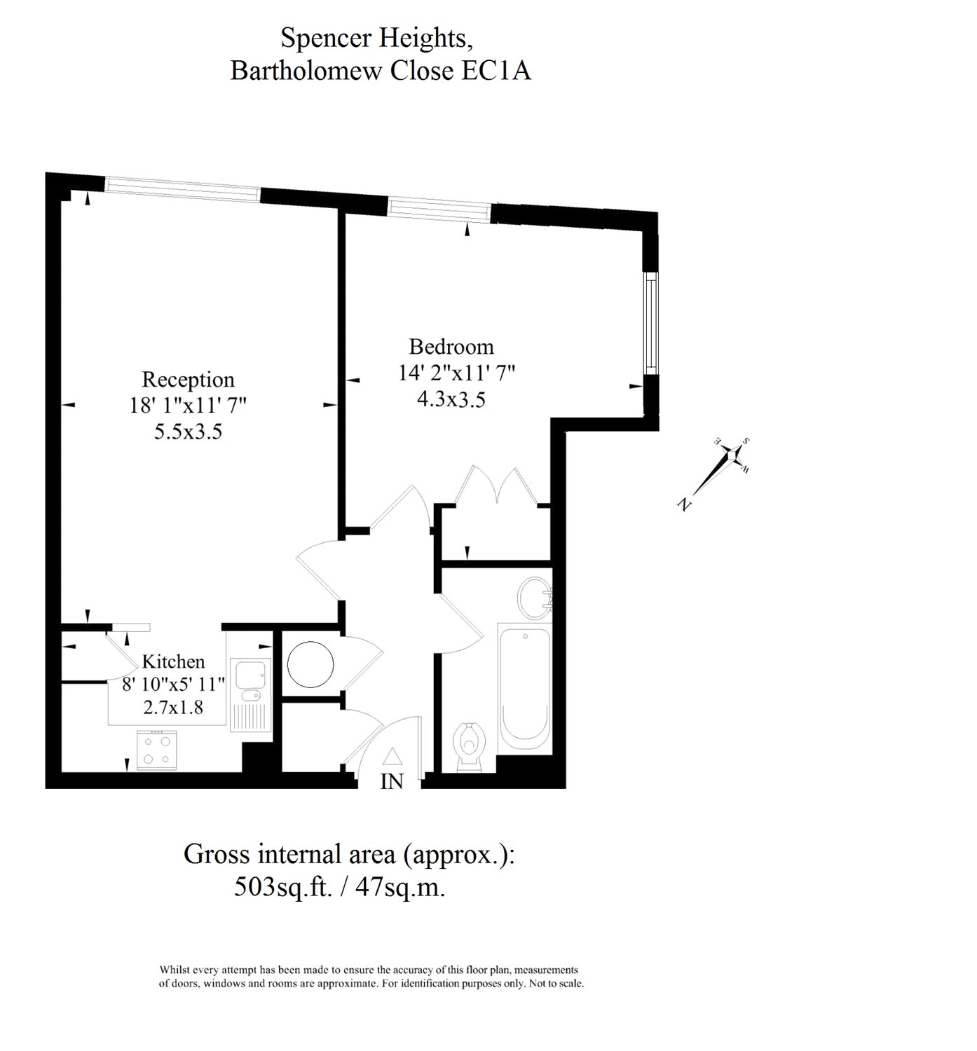 1 Bedrooms Flat to rent in Bartholomew Close, London EC1A