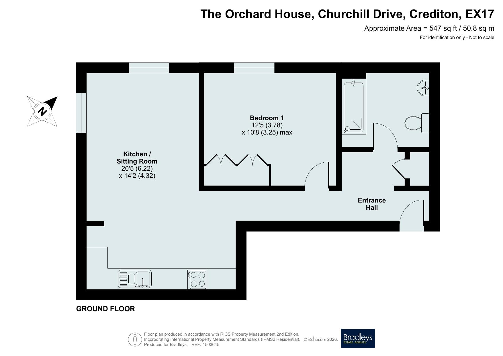 Flat 2, 4 The Orchard House,, Churchill Drive, Devon floorplan