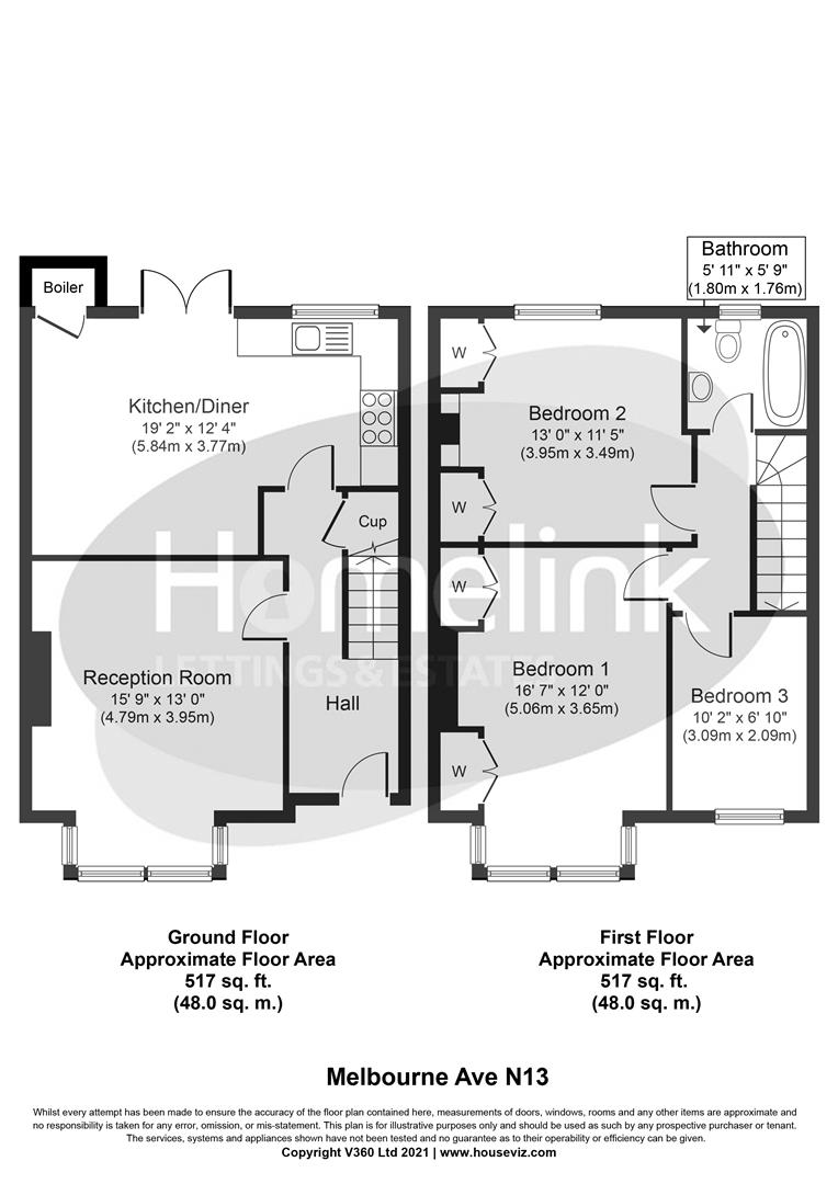 56, Melbourne Avenue, Palmers Green floorplan
