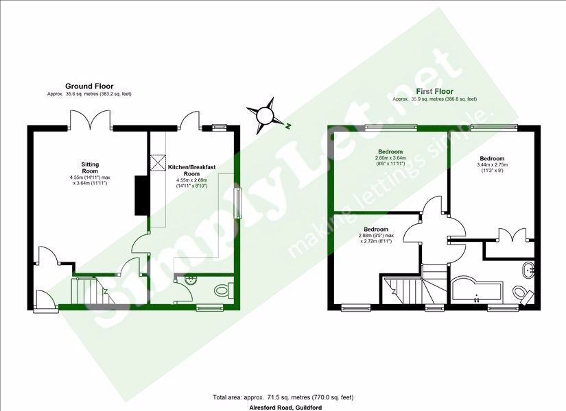 3 Bedrooms Semi-detached house to rent in Alresford Road, Guildford GU2