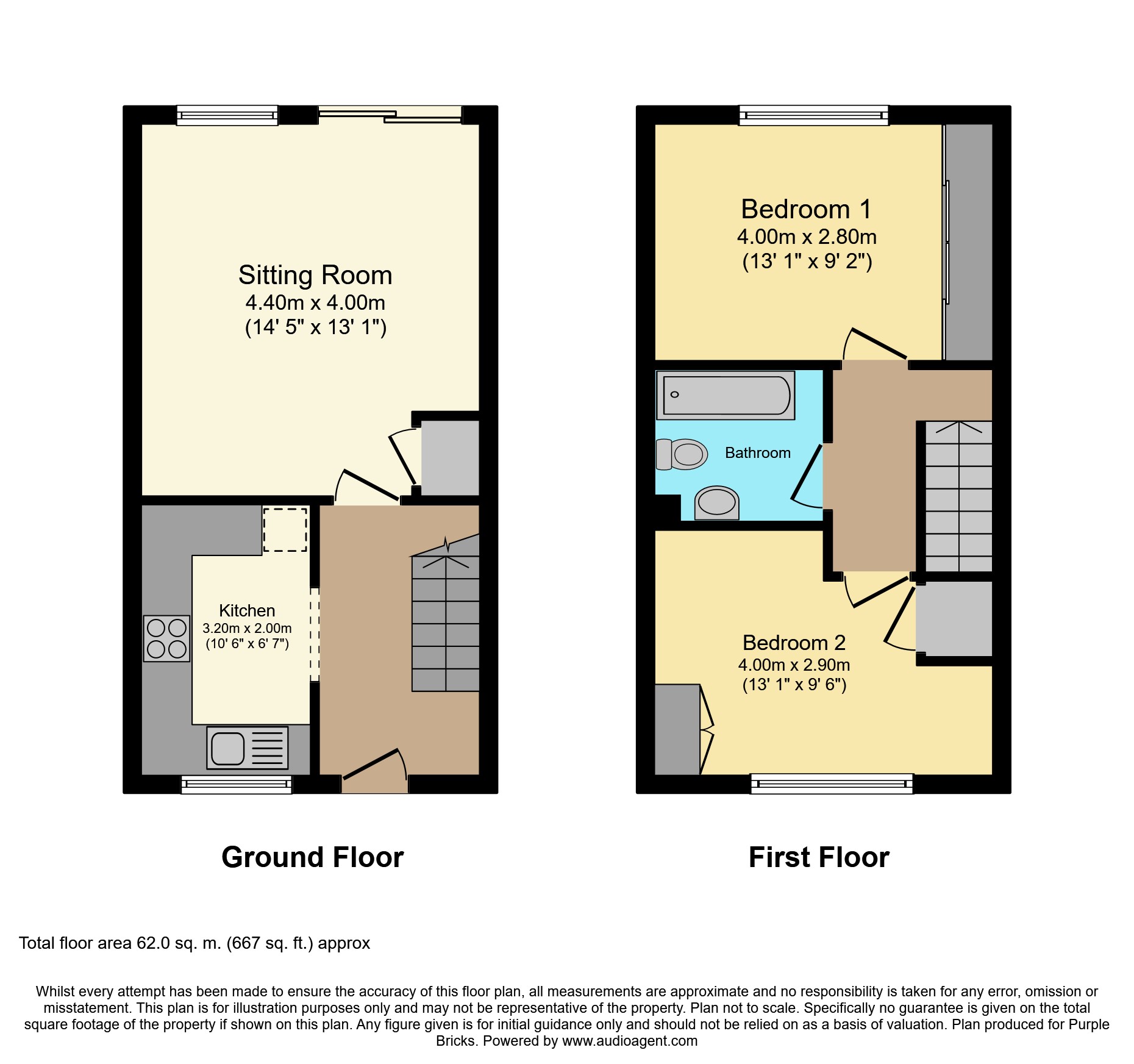 2 Bedrooms Terraced house for sale in Hurlands Place, Farnham GU9