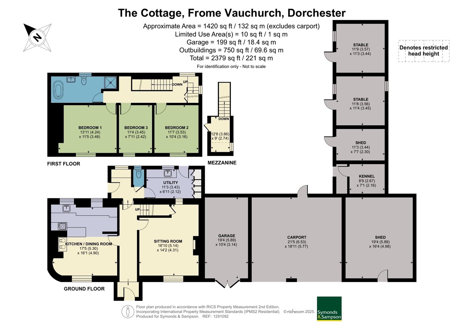 The Cottage, Lower Frome Vauchurch, Dorchester floorplan
