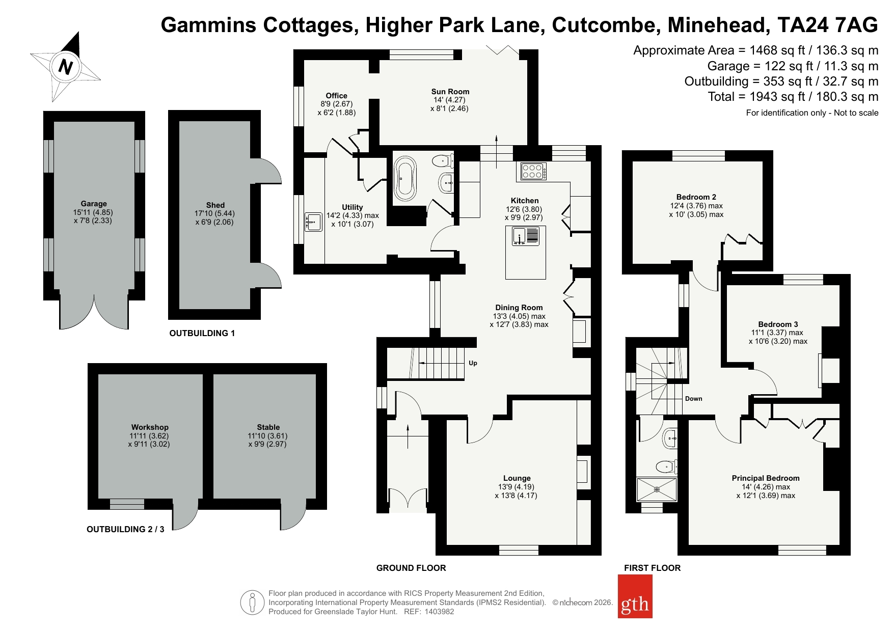 3 Gammins Cottages,, Higher Park Lane, Minehead floorplan
