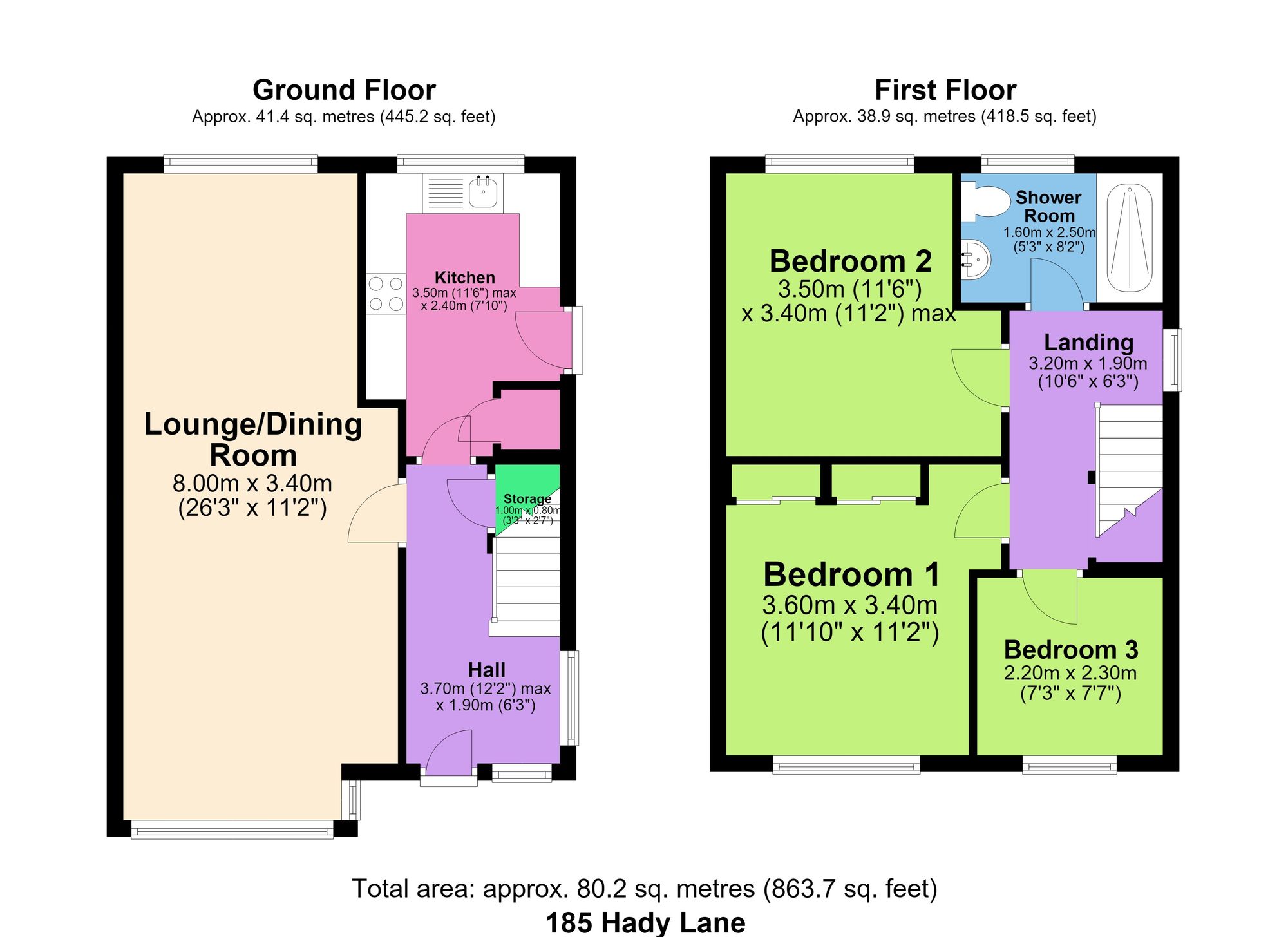 185 Hady Lane, Chesterfield floorplan