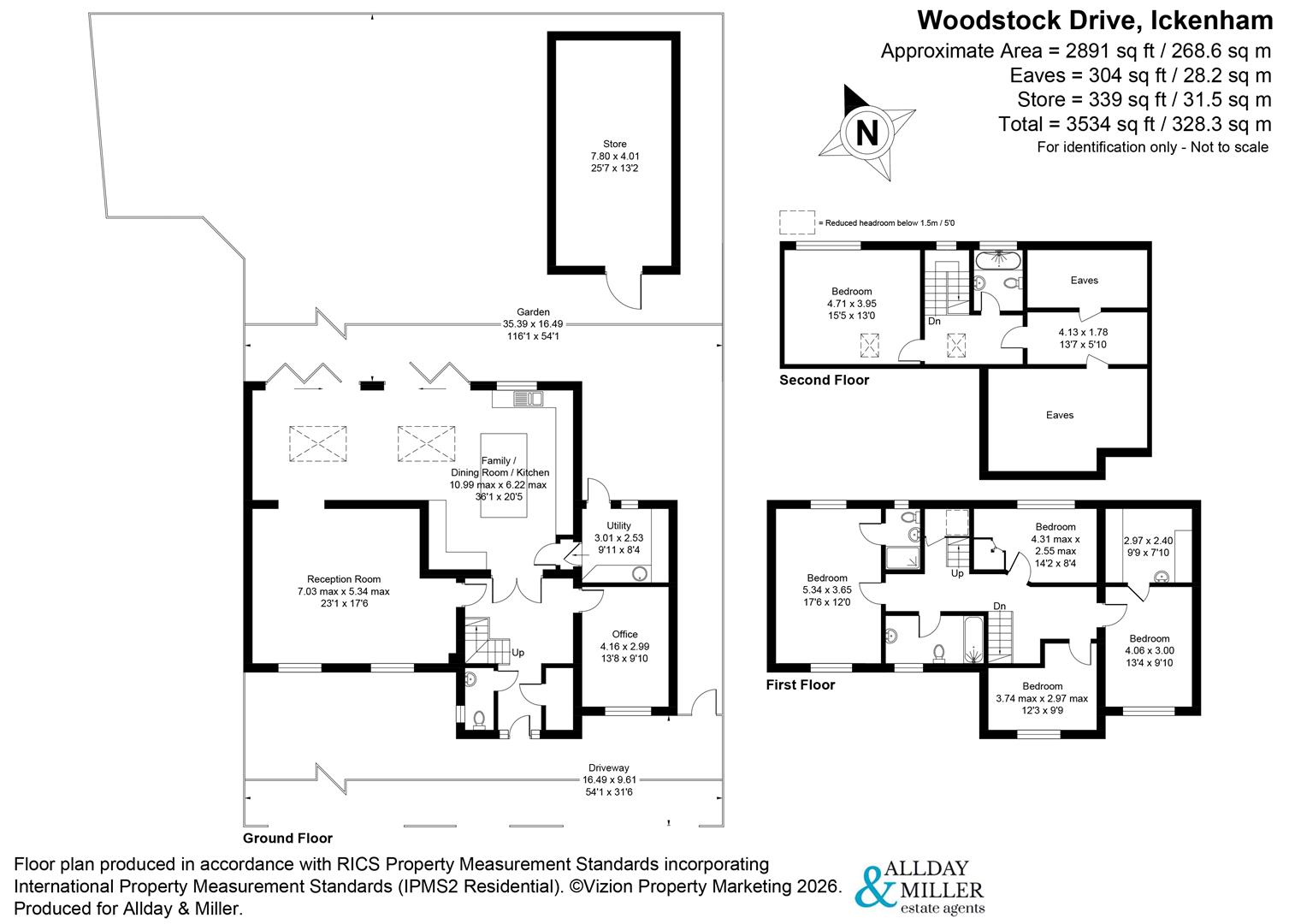 3, Woodstock Drive, Uxbridge floorplan