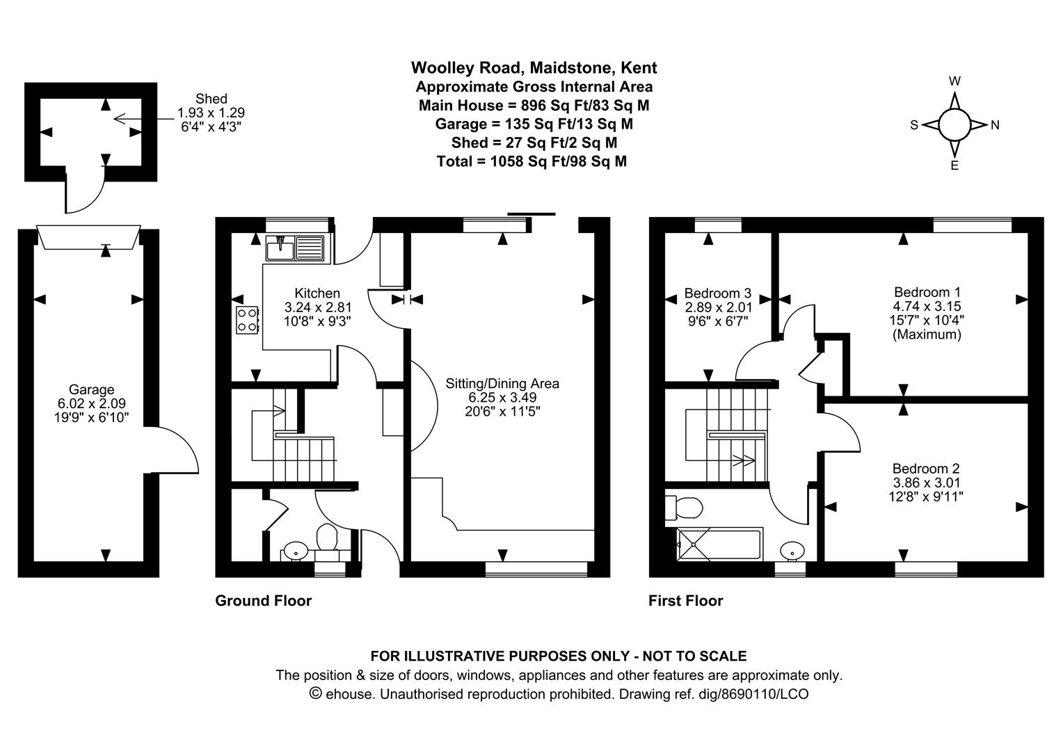 64, Woolley Road, Maidstone floorplan