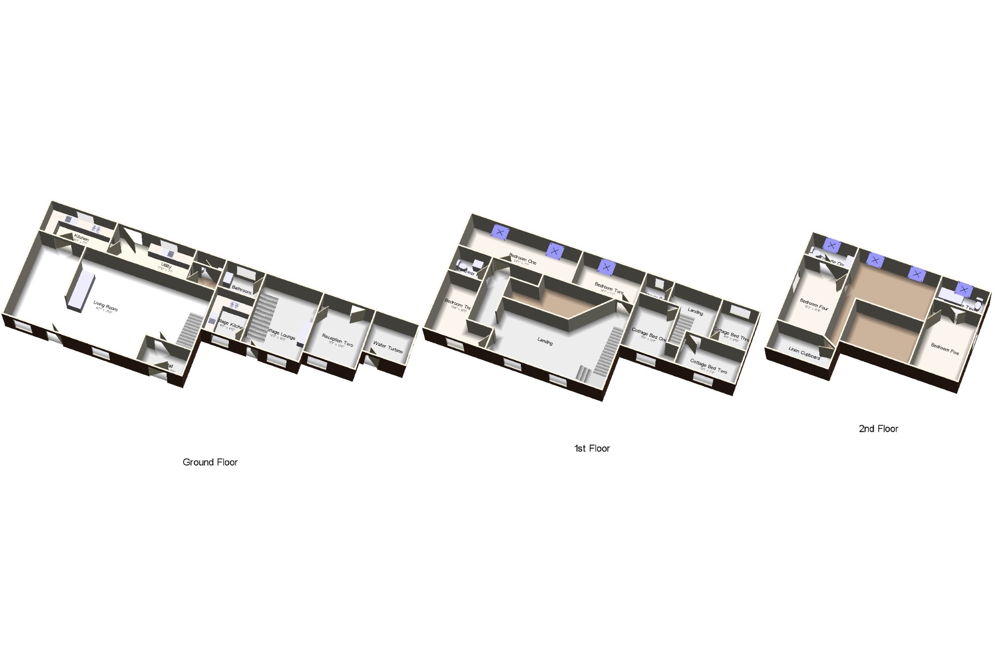 5 bed detached house for sale in With Two Holiday Cottages, Llanfor