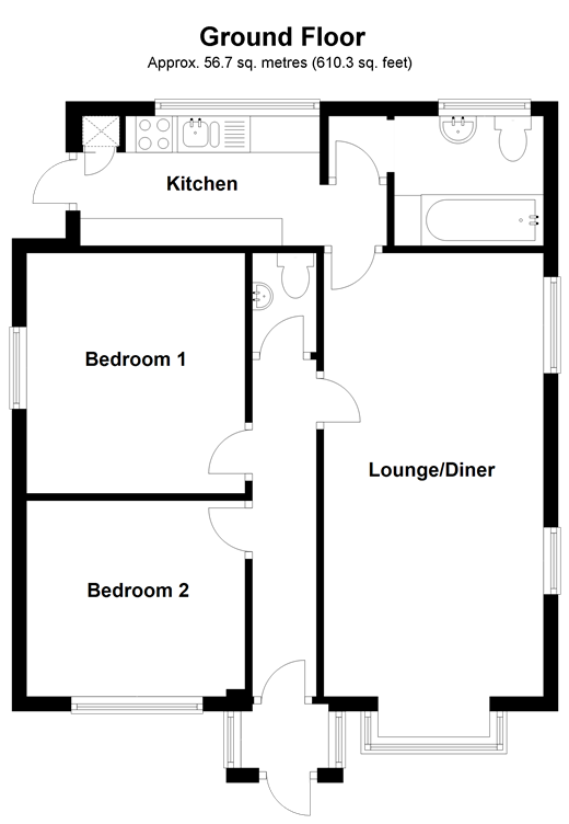 2 Bedrooms Detached bungalow for sale in Grimthorpe Avenue, Whitstable, Kent CT5