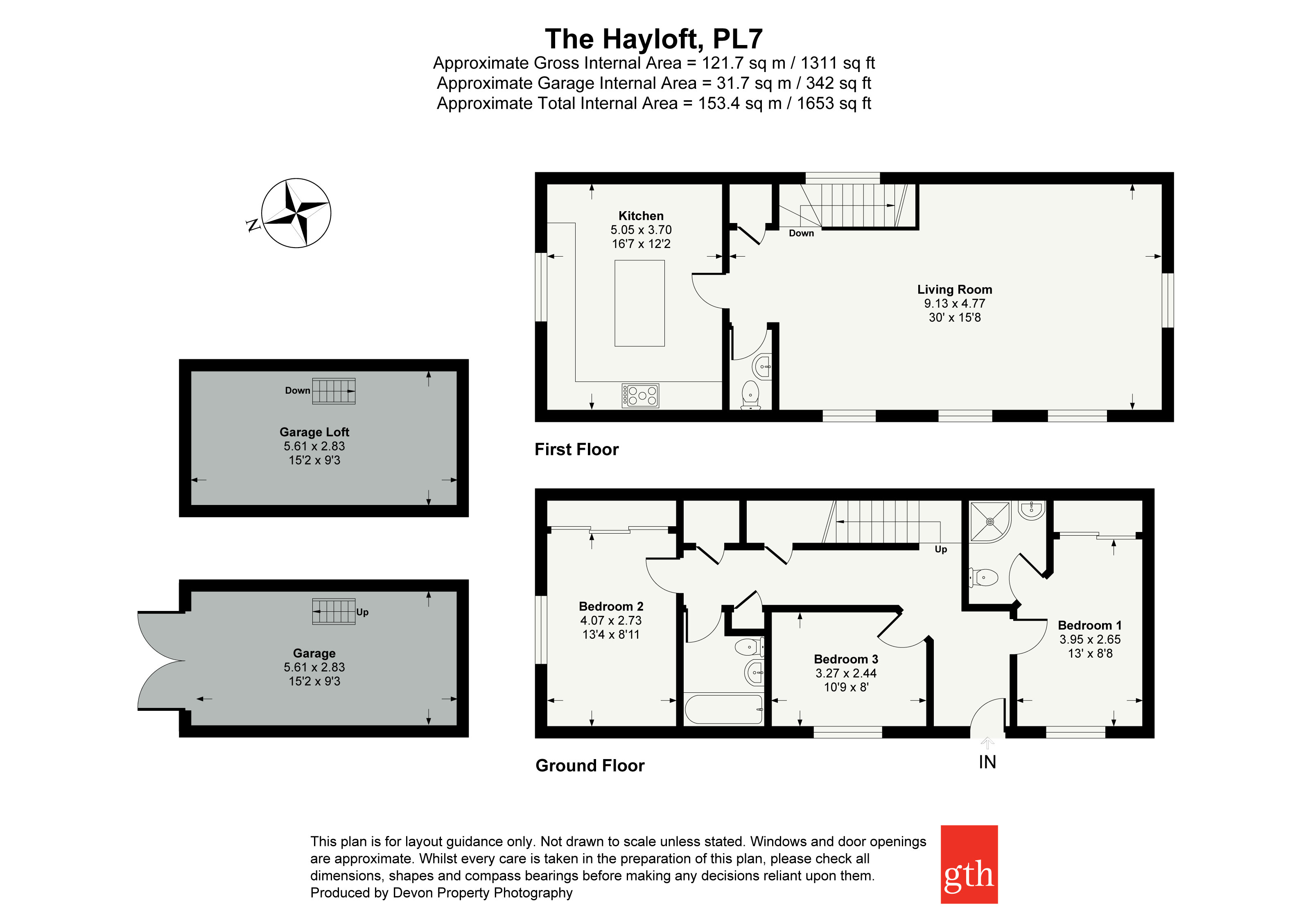 The Hayloft, The Old Stables,, Lee Moor, Devon floorplan