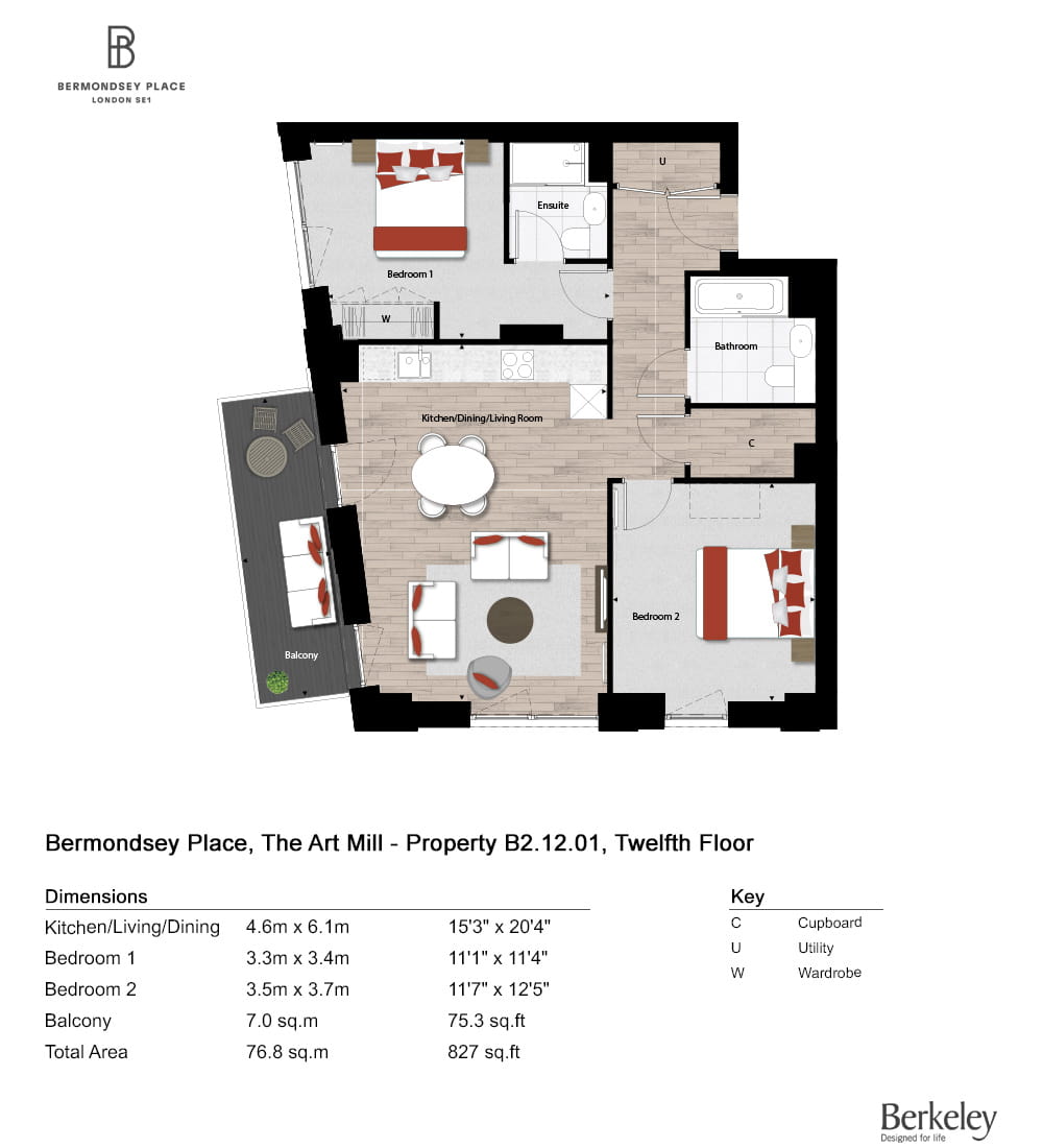 B2.12.01, Bermondsey, Se1 5Ay, Bermondsey floorplan