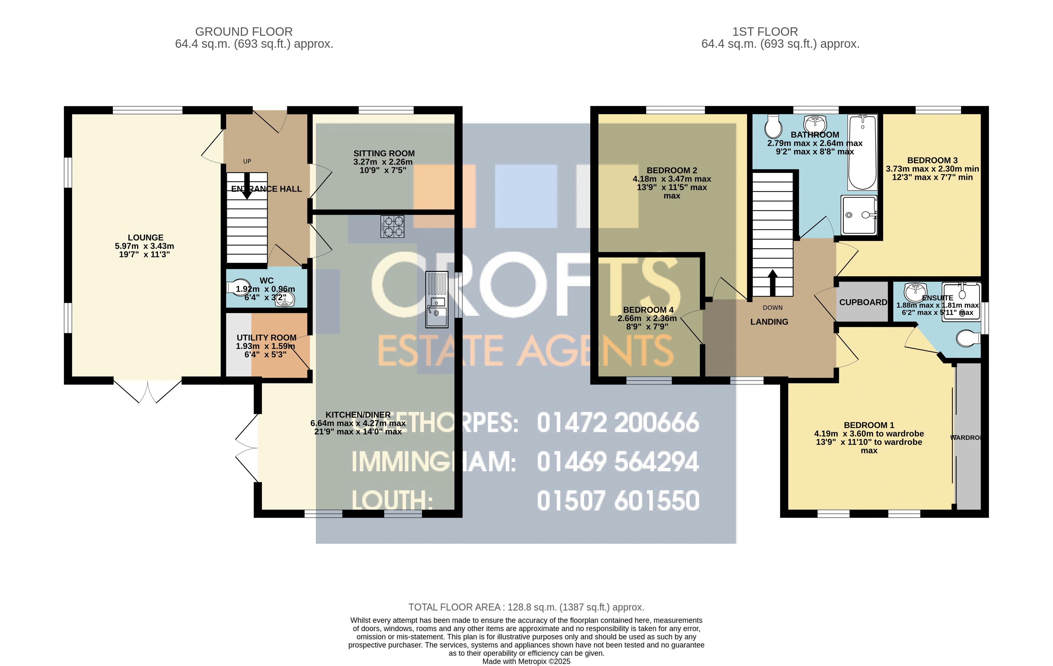 5, Yew Grove, Humberston floorplan