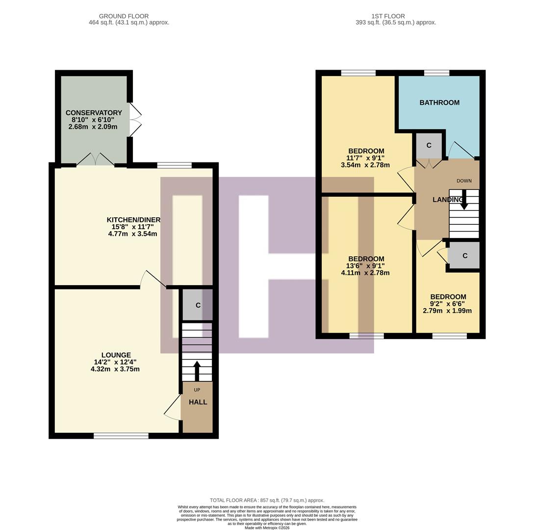 79, The Glebe, Stockton-On-Tees floorplan