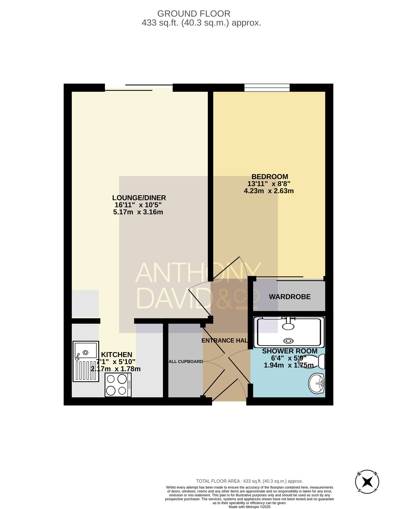 Flat 6 Grace Darling House, 9 Vallis Close, Poole floorplan