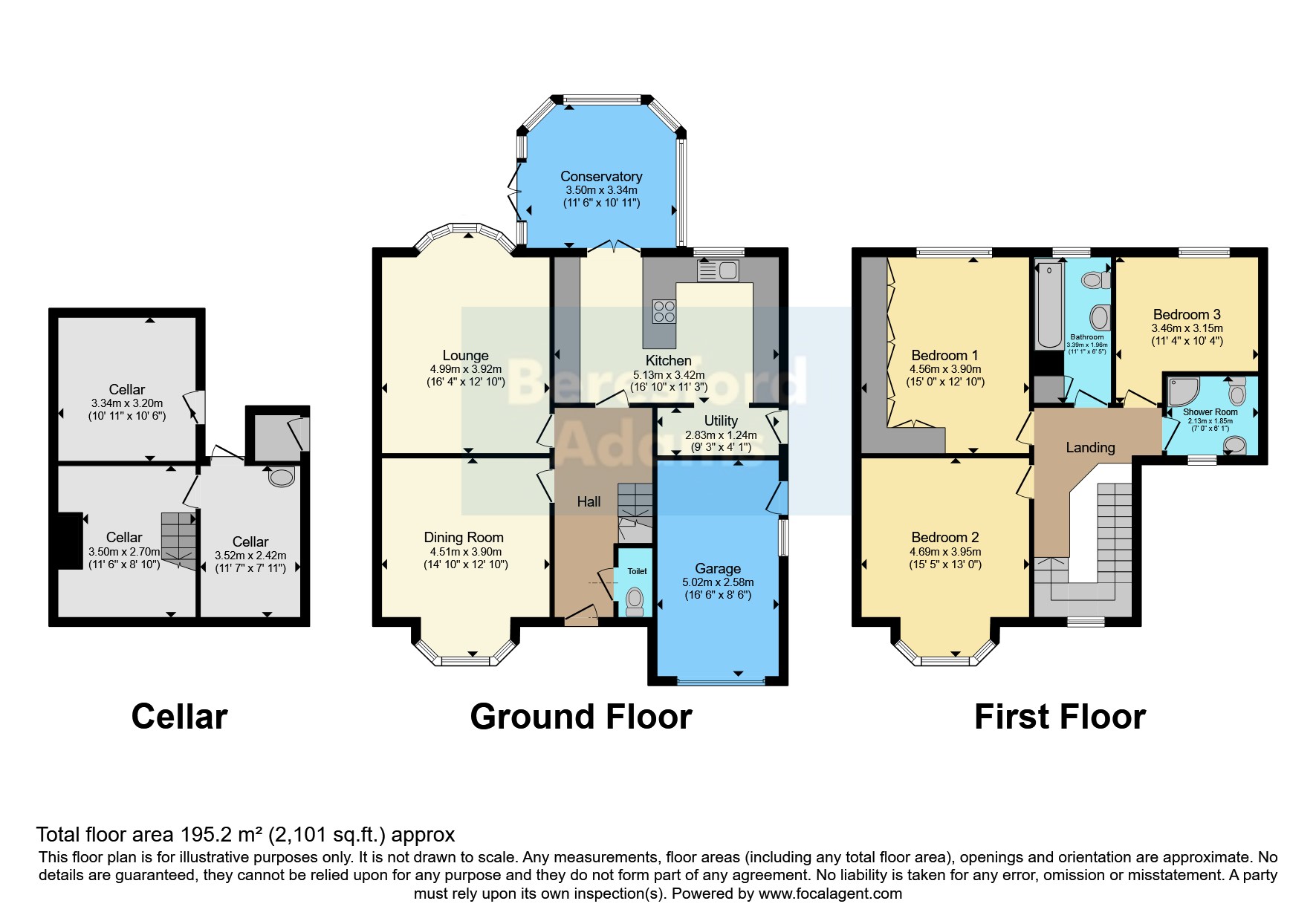 Almar, 164, Queens Road, Conwy floorplan