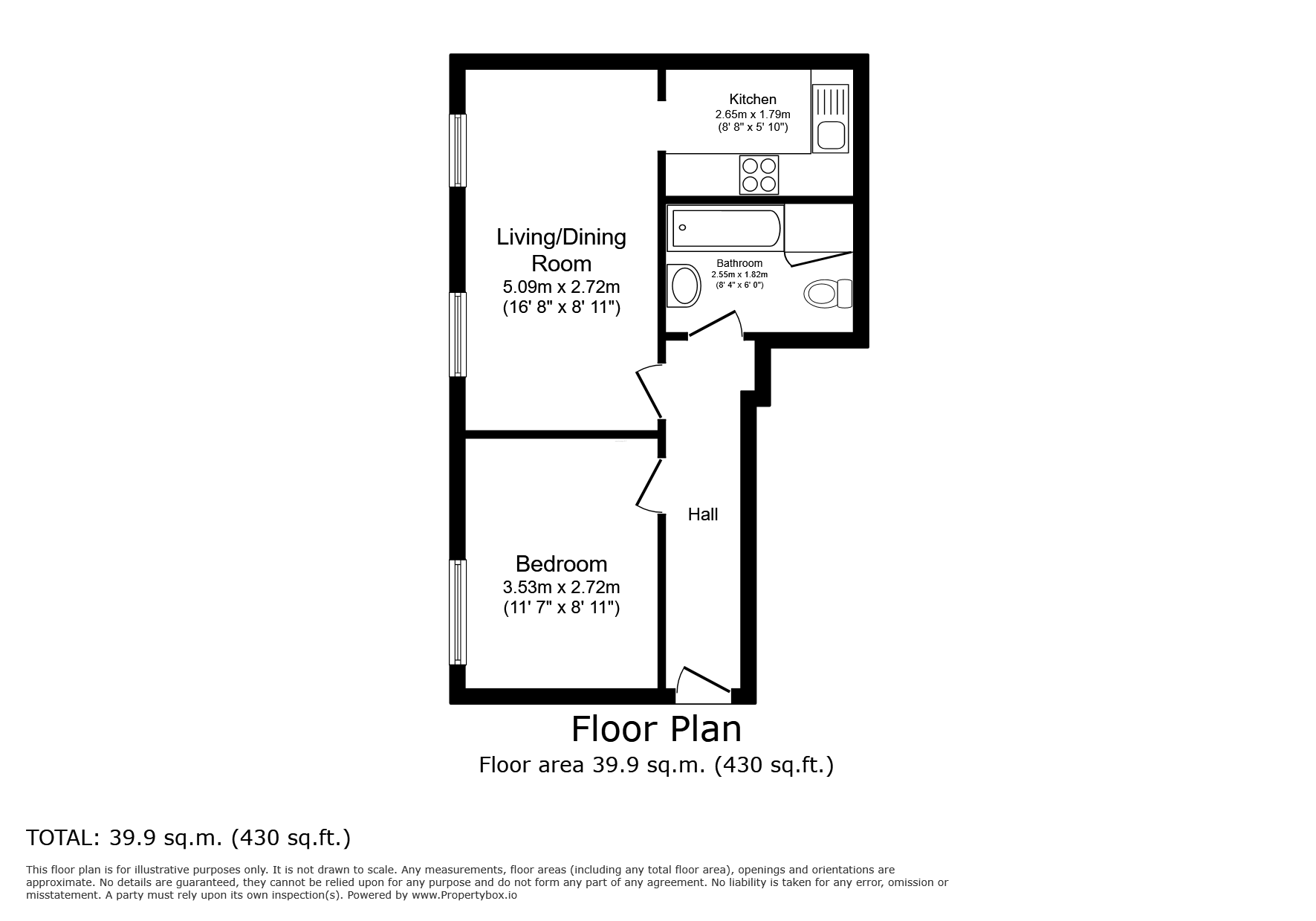 Flat 4, Bath House, 9, The Steyne, West Sussex floorplan