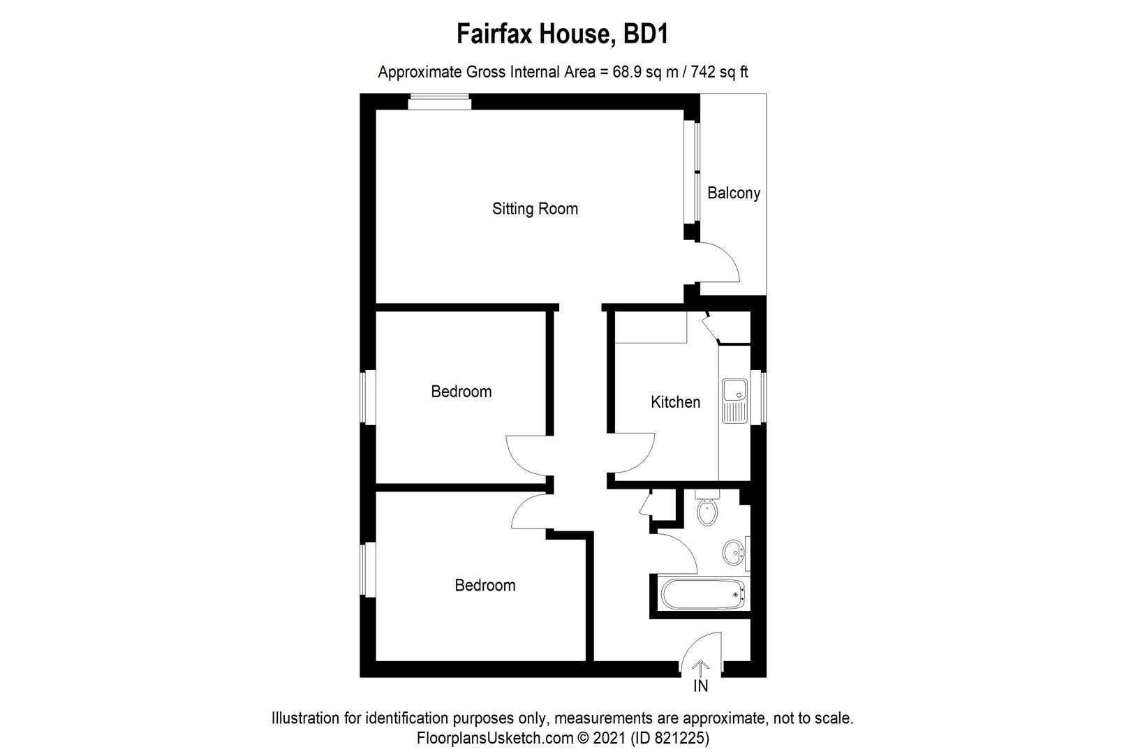 Sixth Floor, 32, Fairfax House, Bradford floorplan