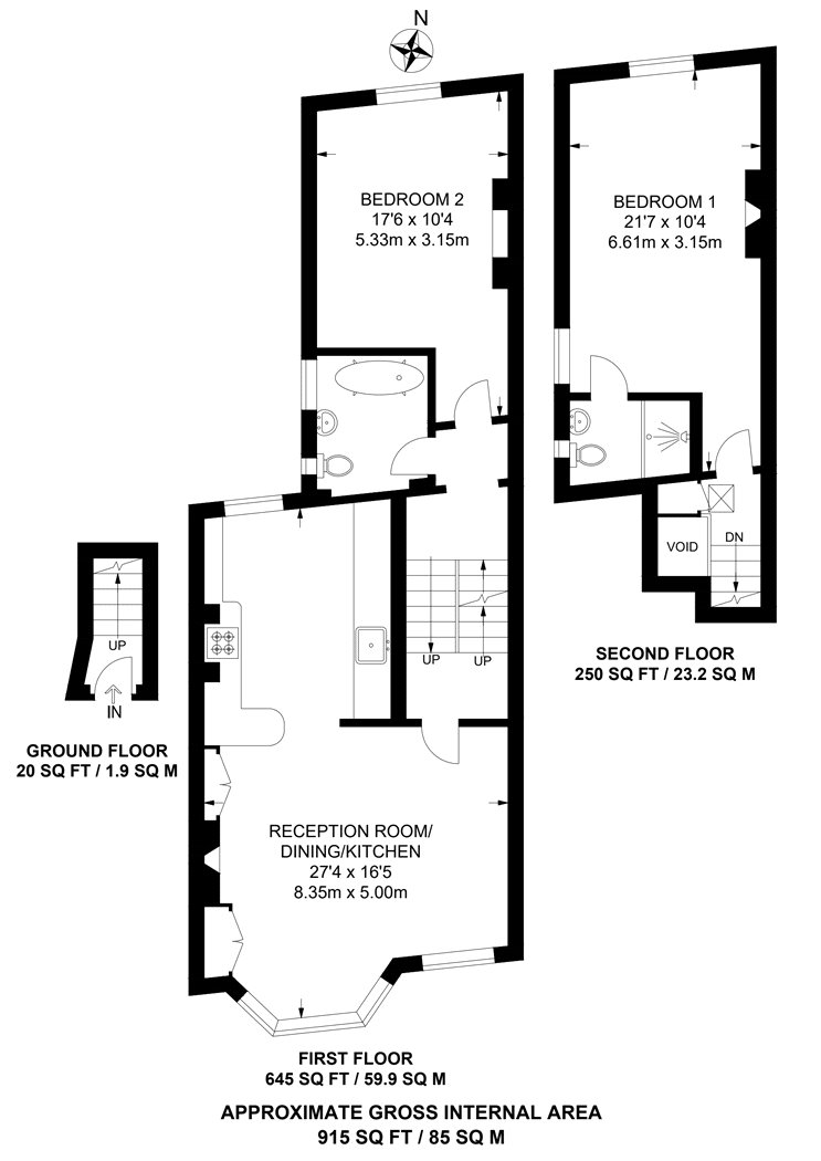 Flat 2, 8, East Dulwich Grove, East Dulwich floorplan