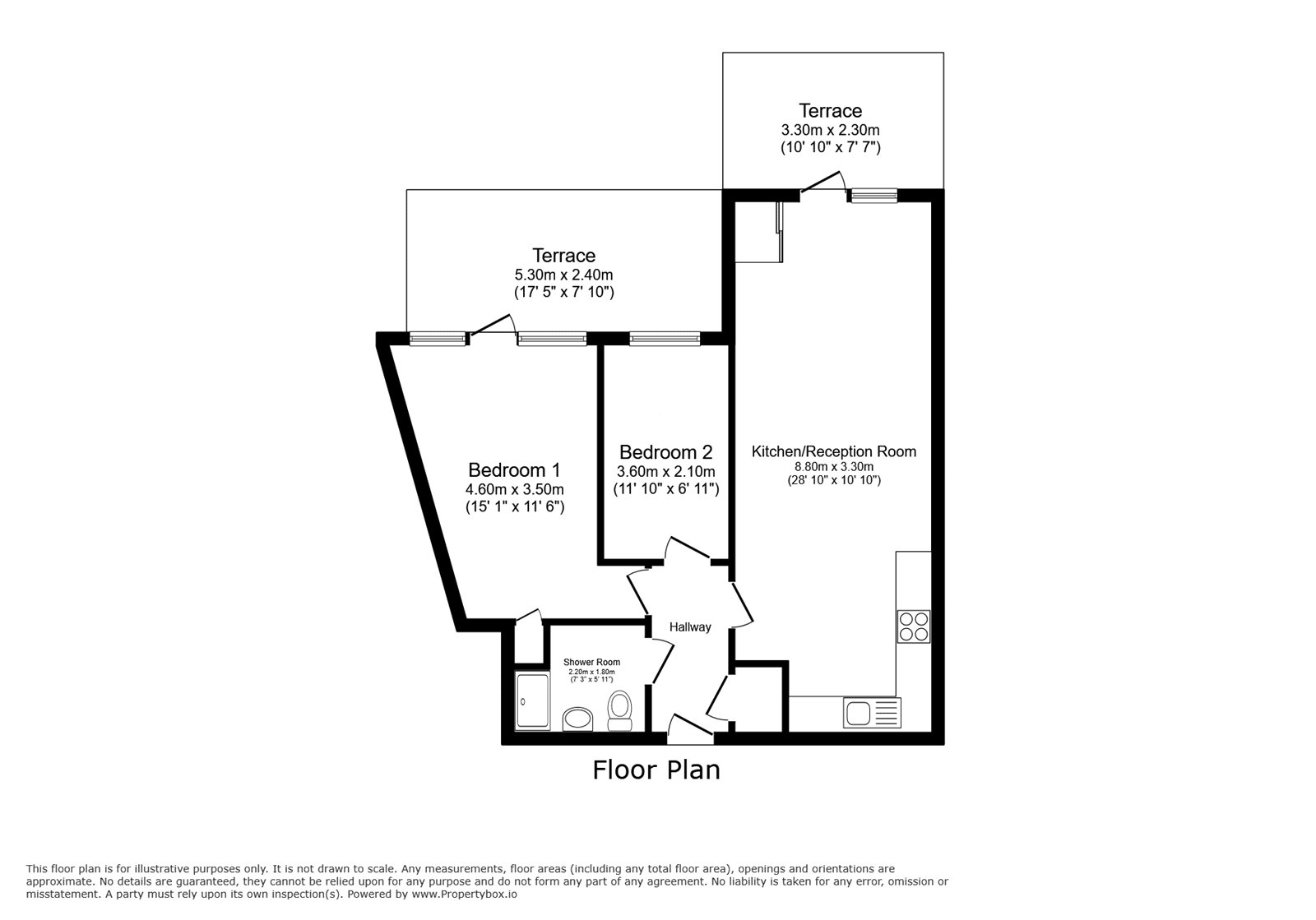 Flat 4, Daneshill House, 1, Waterloo Road, Uxbridge floorplan