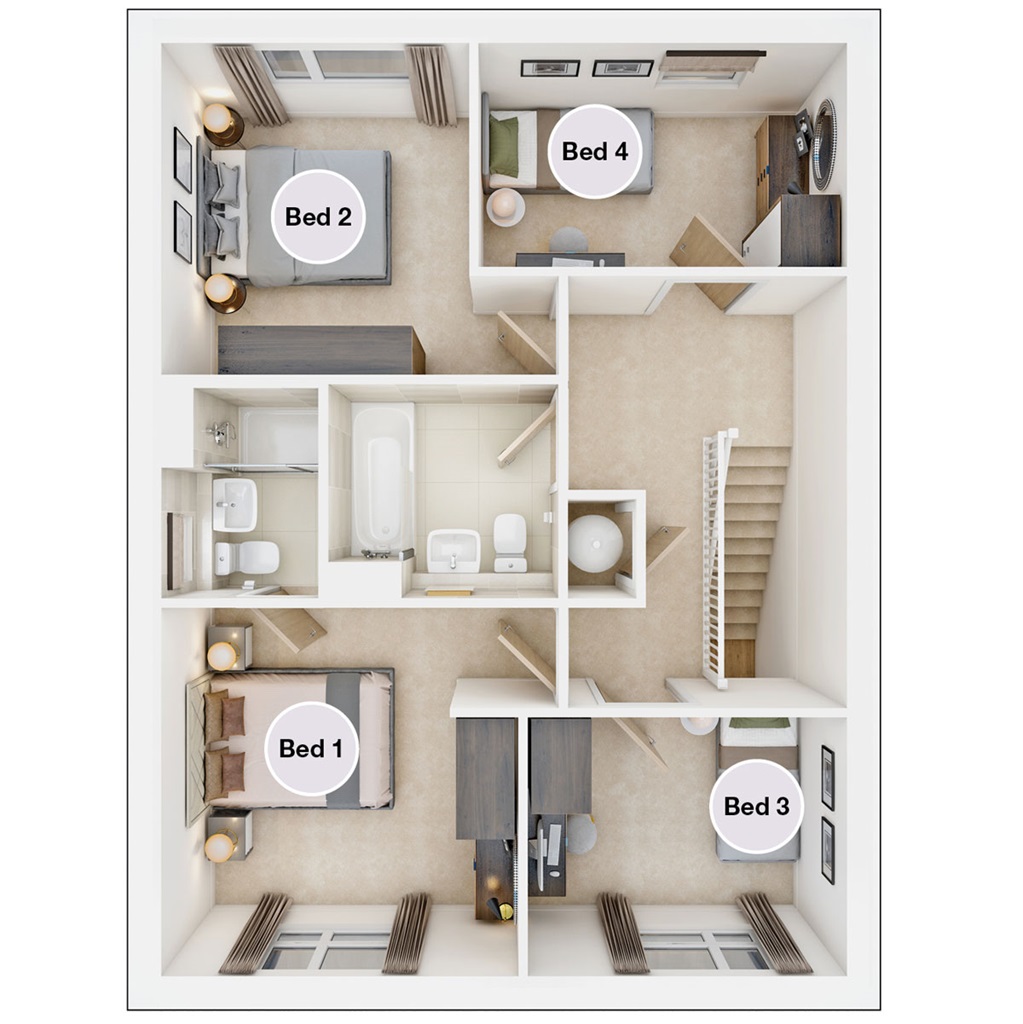 The Colford - Plot 419, Knights Reach, Watling Street, Stone, Dartford floorplan