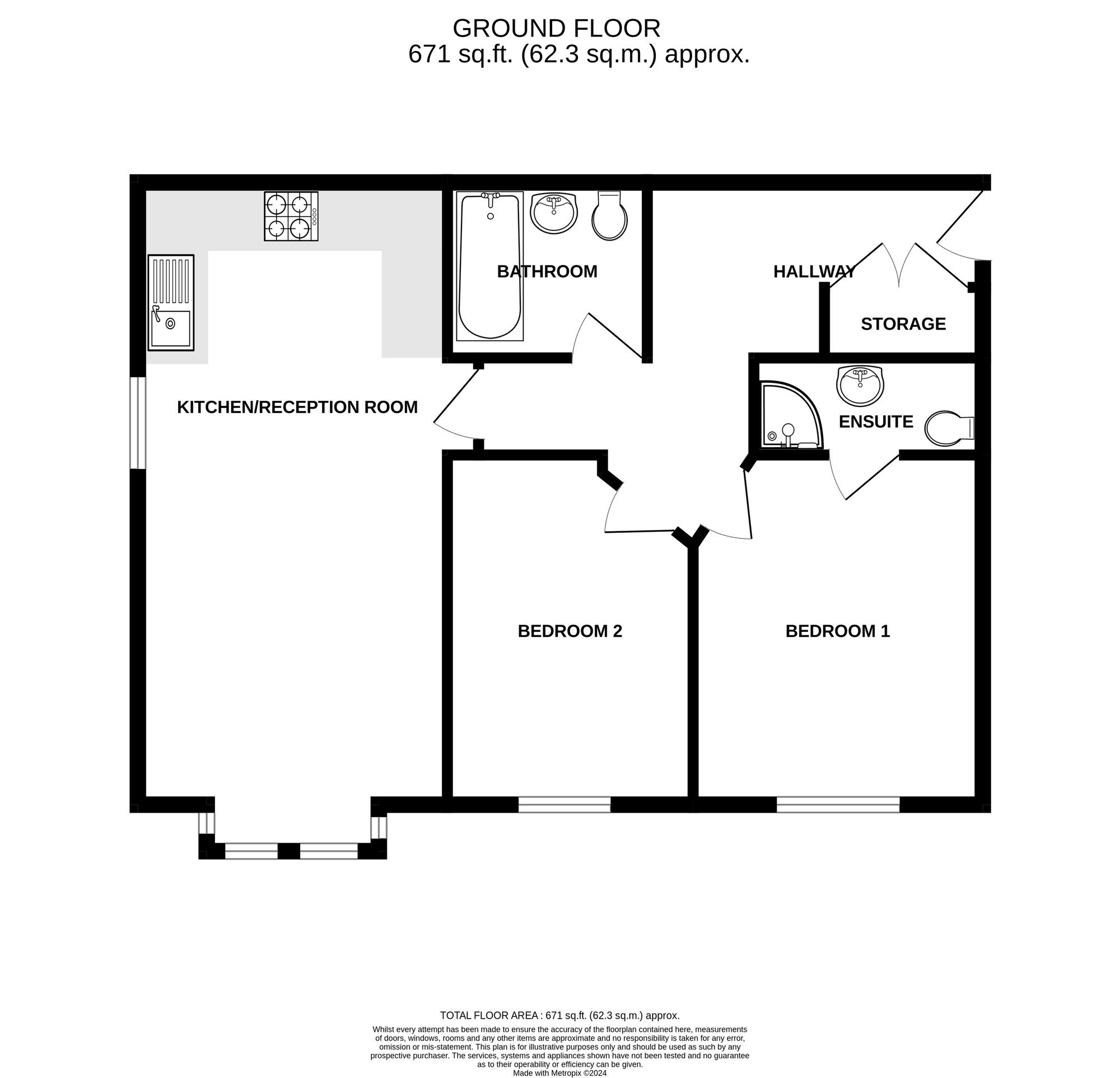 Flat 4, St. Georges Court, 8 Brighton Road, Coulsdon floorplan