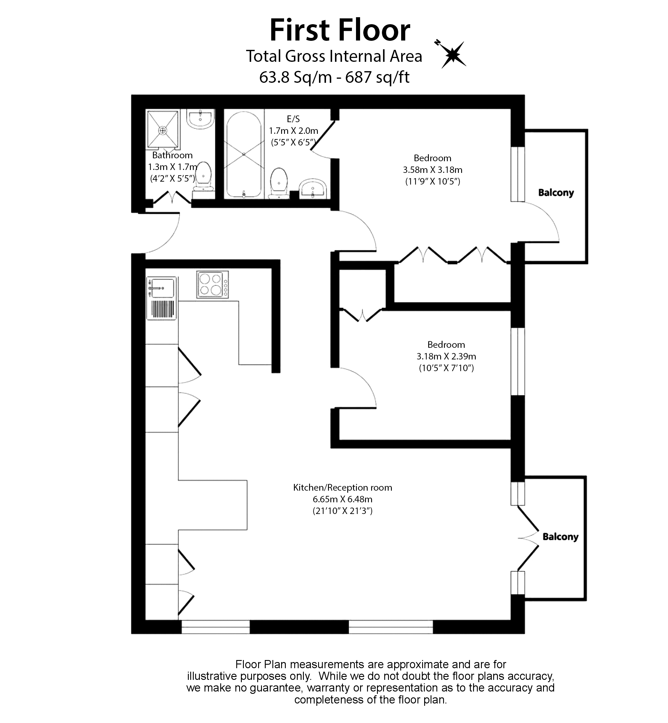 Brompton Park Crescent, West Brompton SW6, 2 bedroom flat for sale