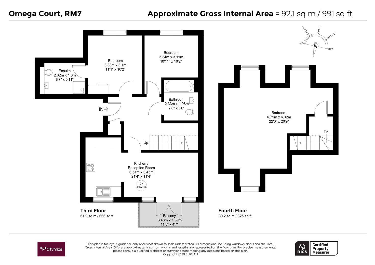 Flat 71, 140, Omega Court, London Road, Romford floorplan