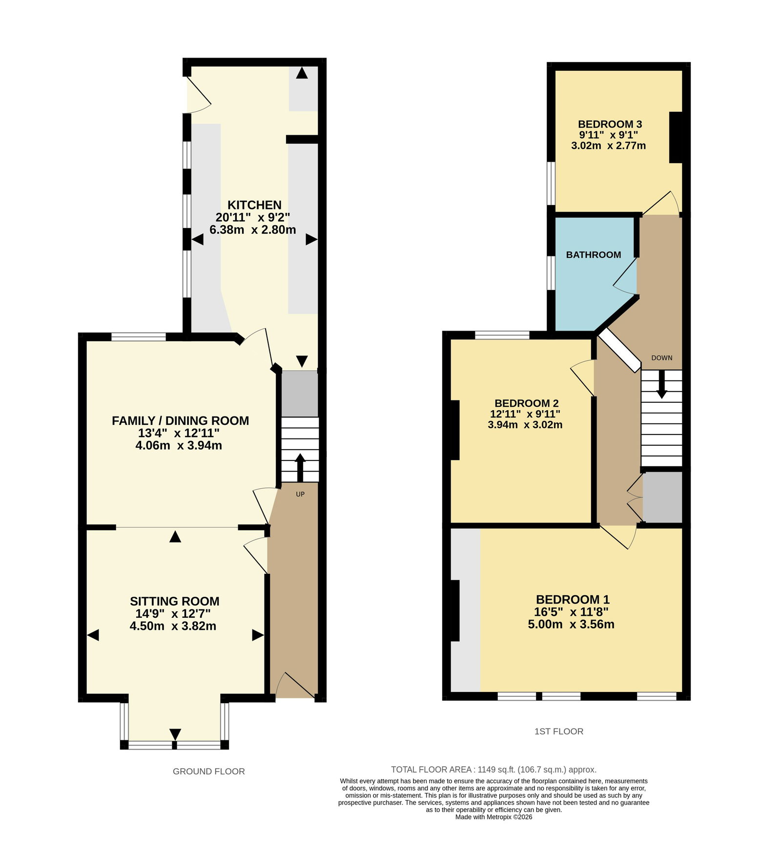 76, Magdalens Road, Ripon floorplan