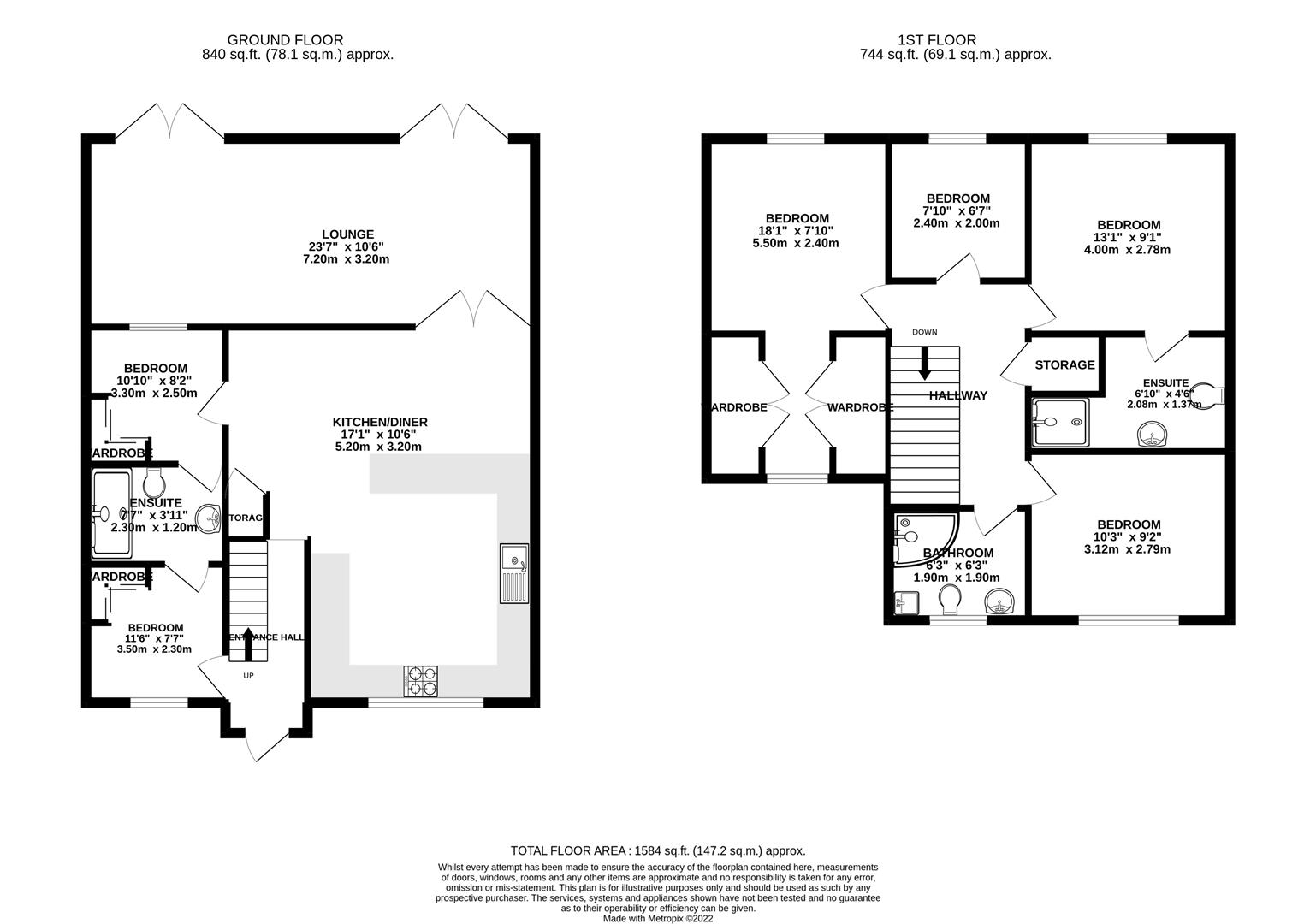 Darris Close, Yeading floorplan