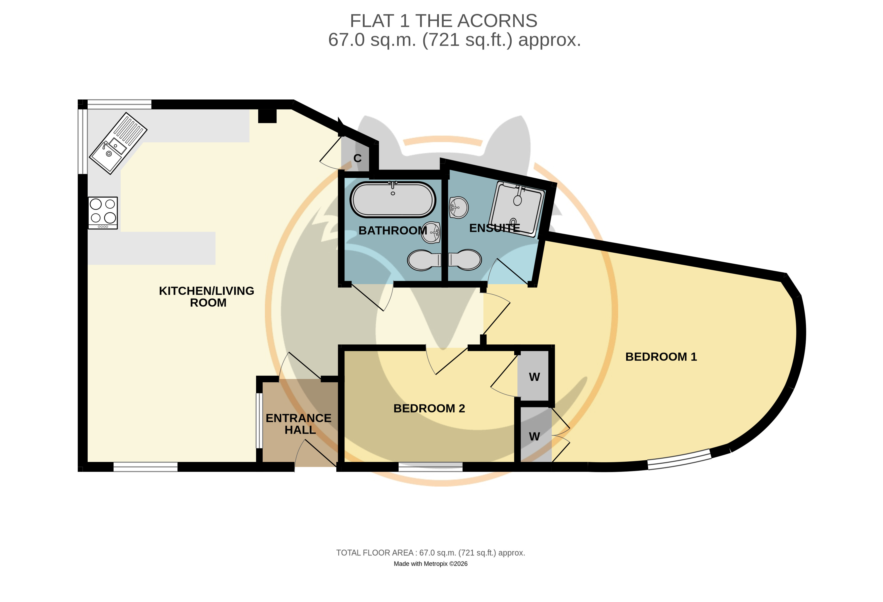 1, The Acorns, 94, Everton Road, Lymington floorplan