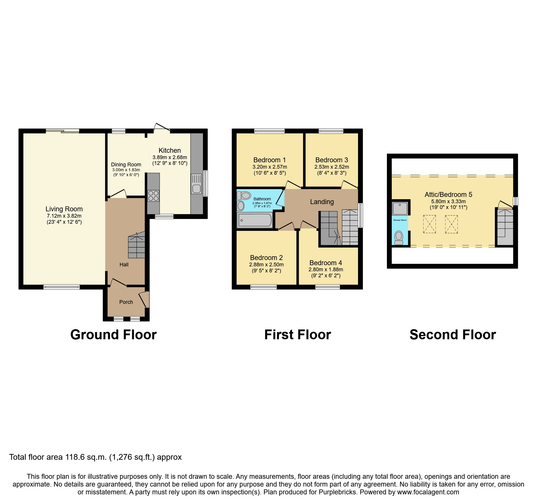 278, Biddulph Road, Stoke-on-trent floorplan