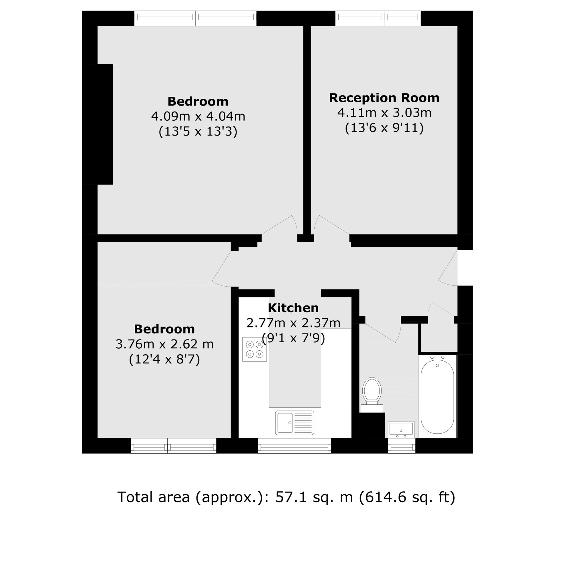 Flat 4, Constable House, Marlborough Road, London floorplan