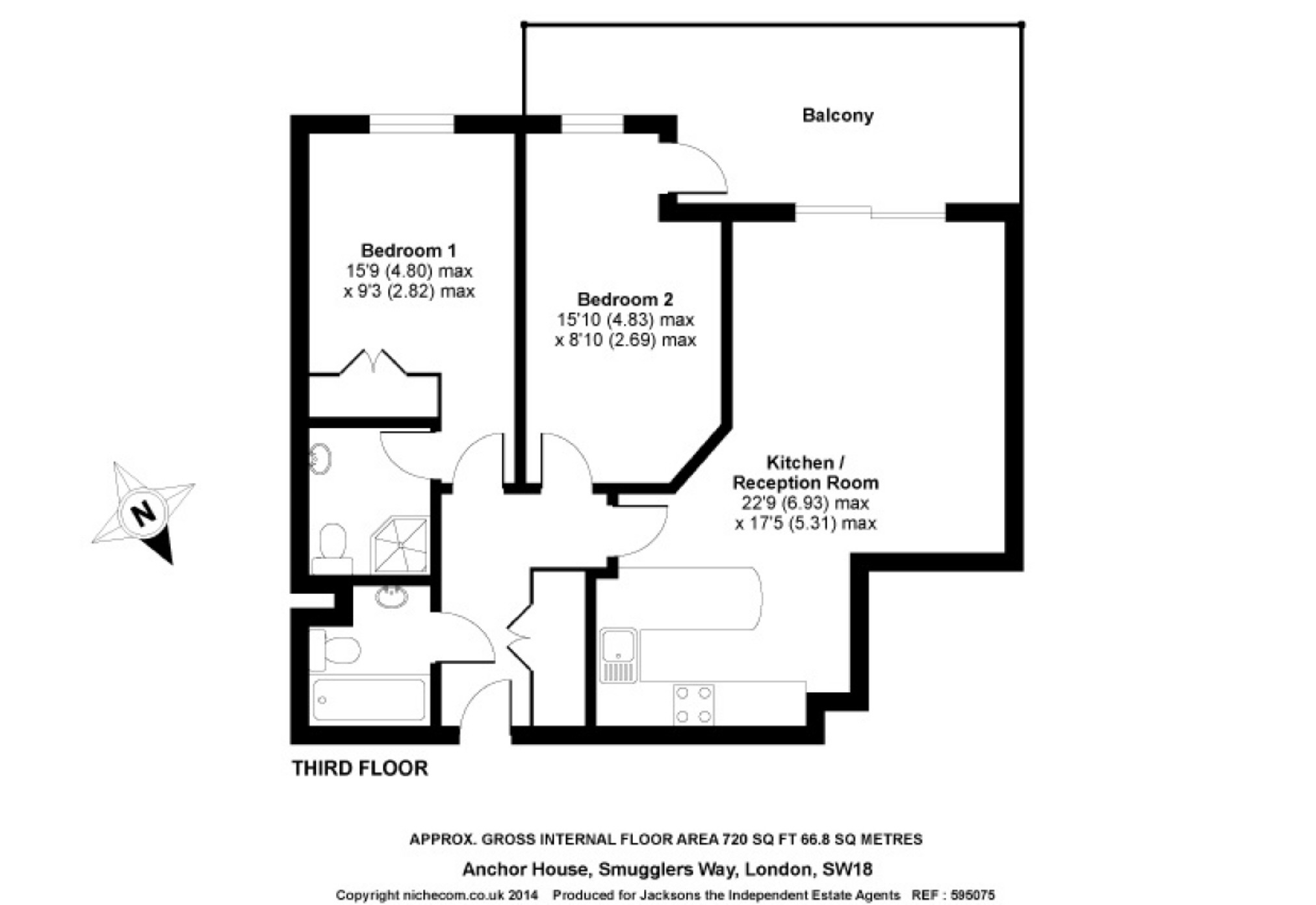 Flat 360, Anchor House, Smugglers Way, London floorplan