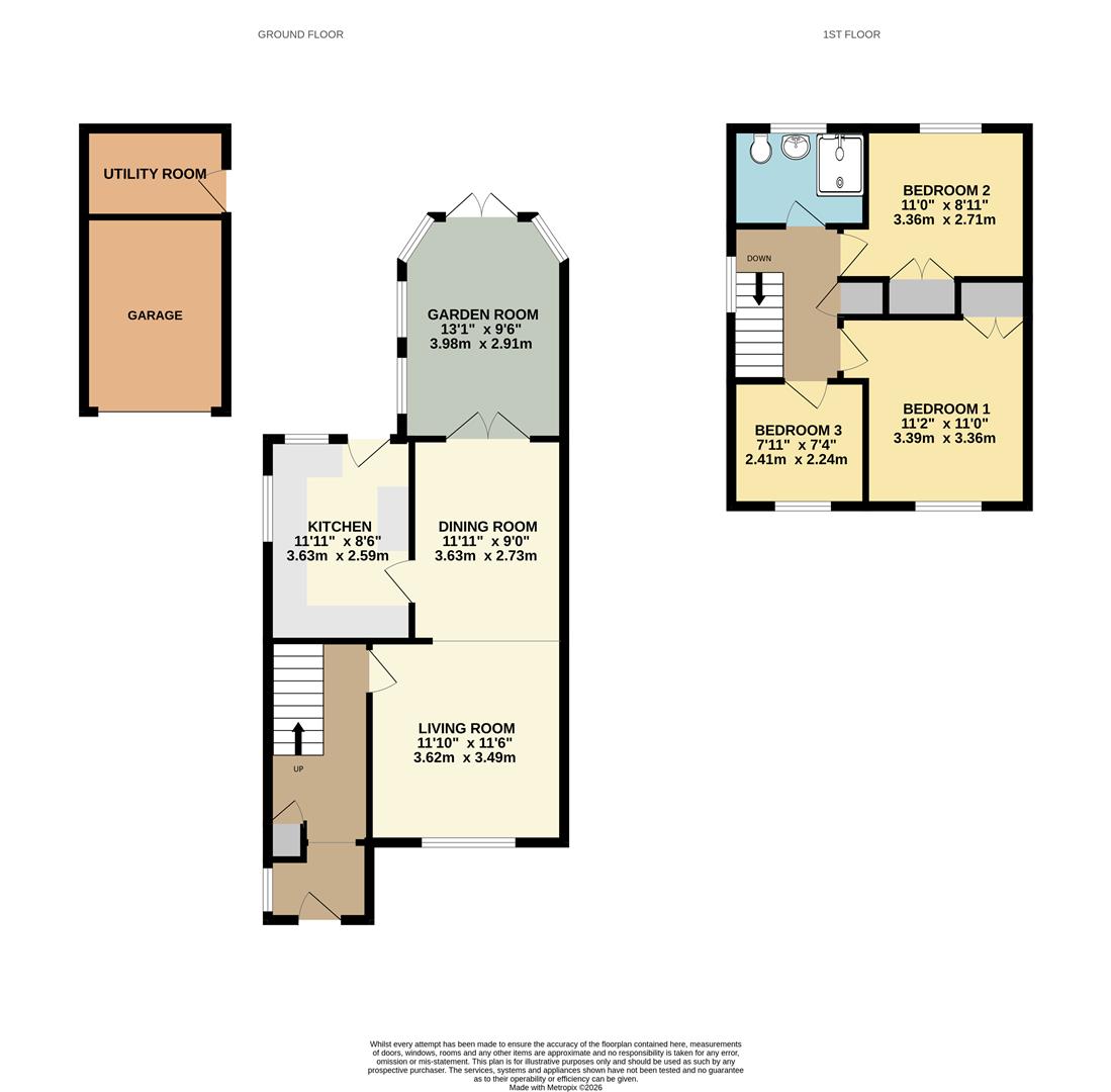 136, Columbia Drive, Worcester floorplan