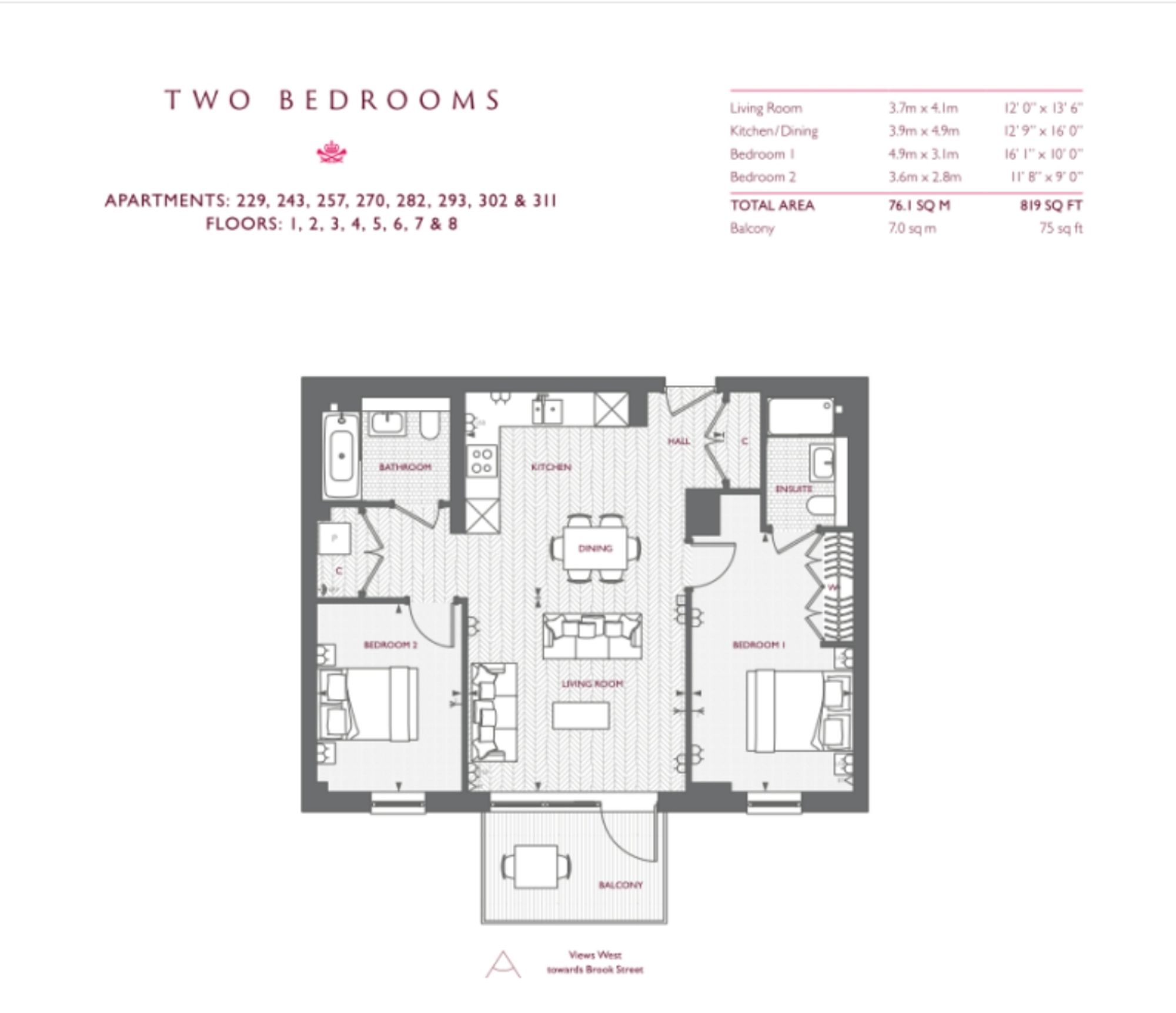 Flat 12, Tryon House, Kingston Upon Thames floorplan