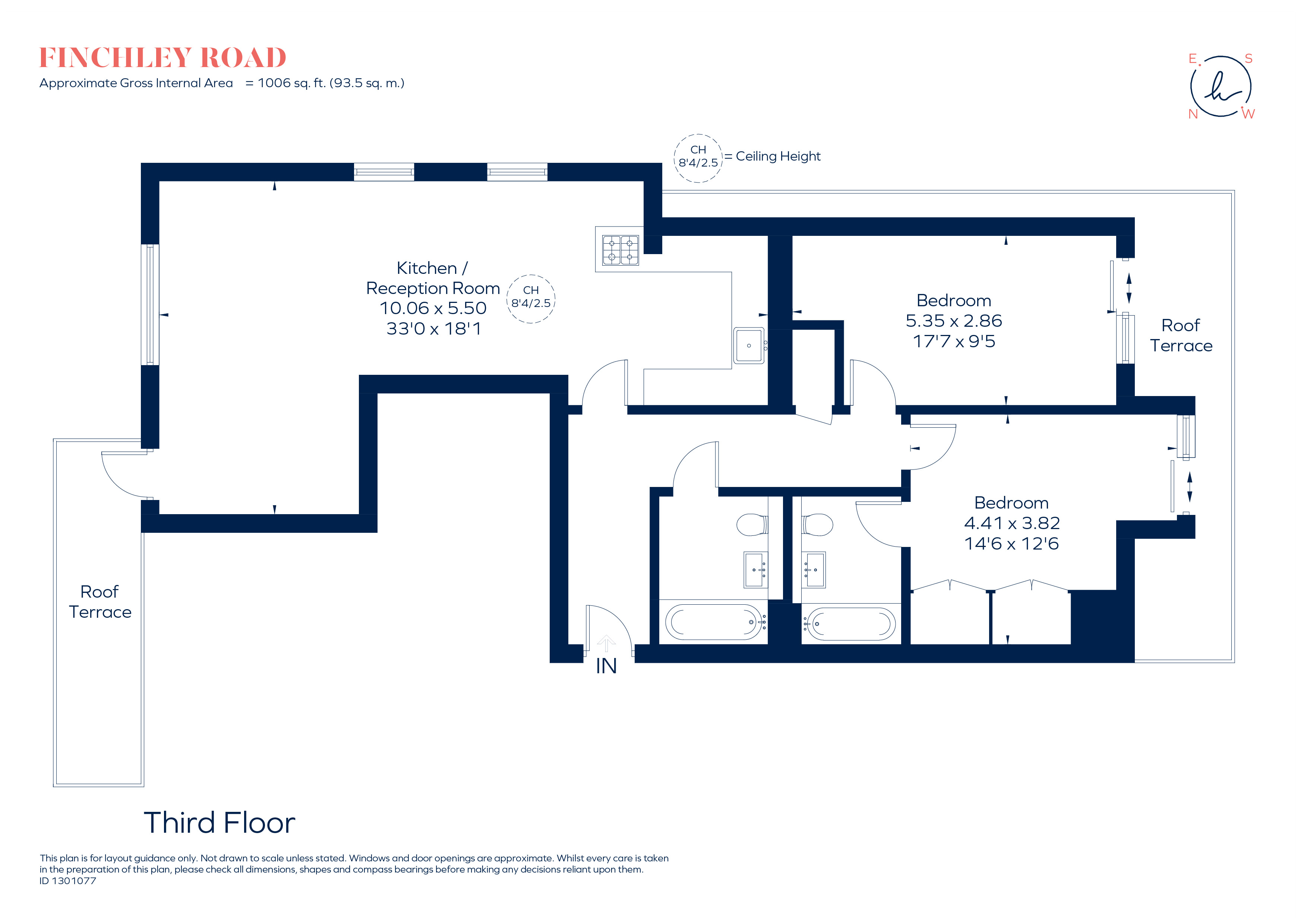 Flat 17 Cascades, Finchley Road, London floorplan