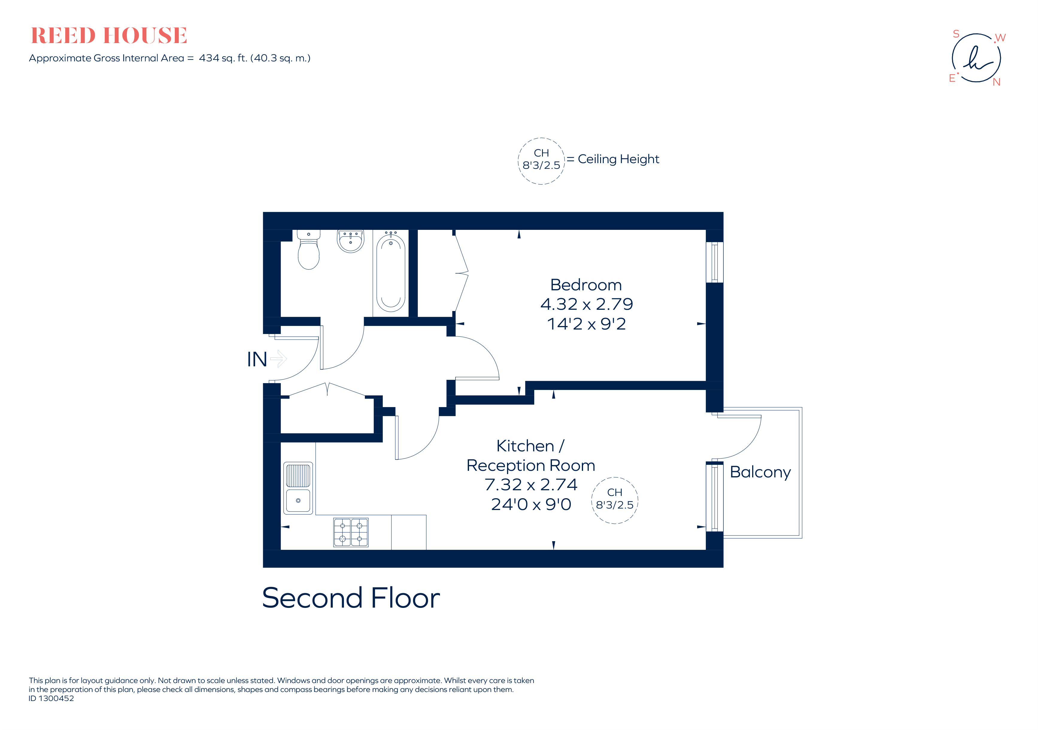 Flat 45, Reed House, 21 Durnsford Road, London floorplan