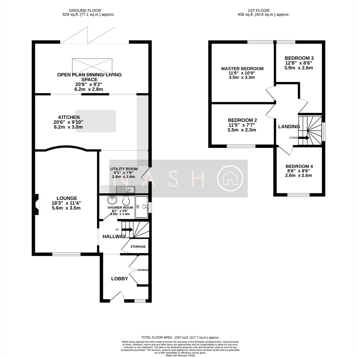 90, Bedford Road, Cranfield floorplan