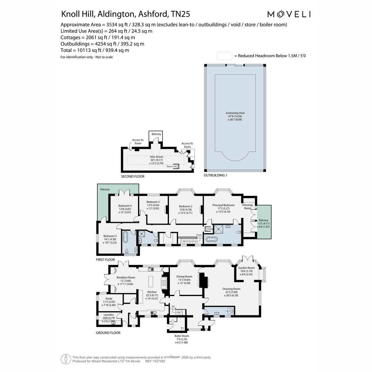 Knoll Hill House, Knoll Hill, Aldington floorplan