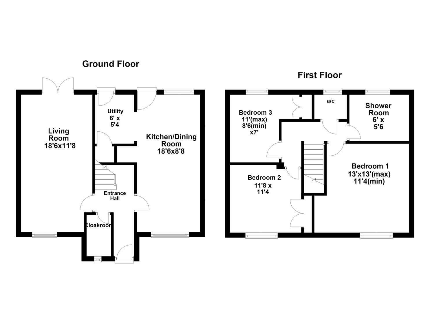32, Morley Walk, Corby floorplan