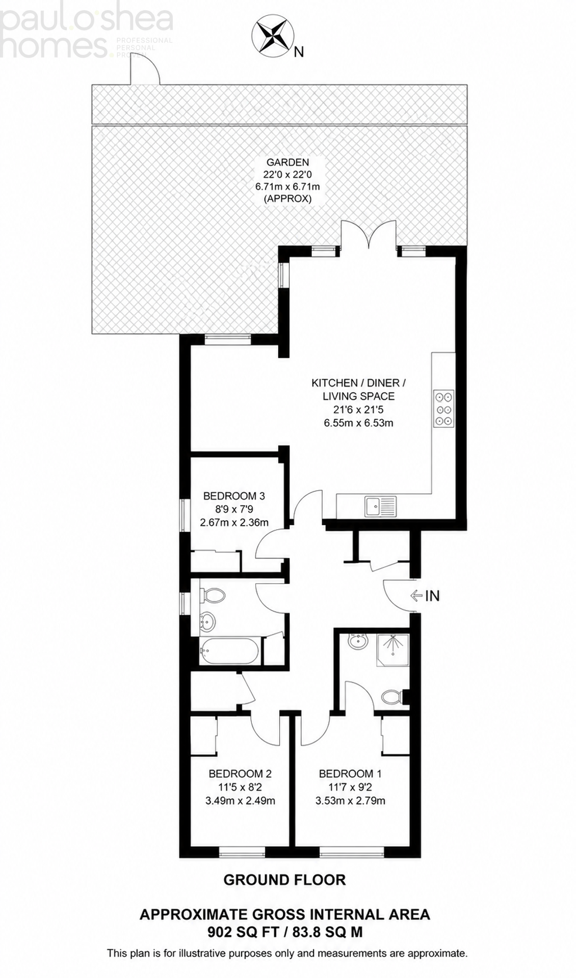 Flat 1, Belvoir Heights, Purley floorplan