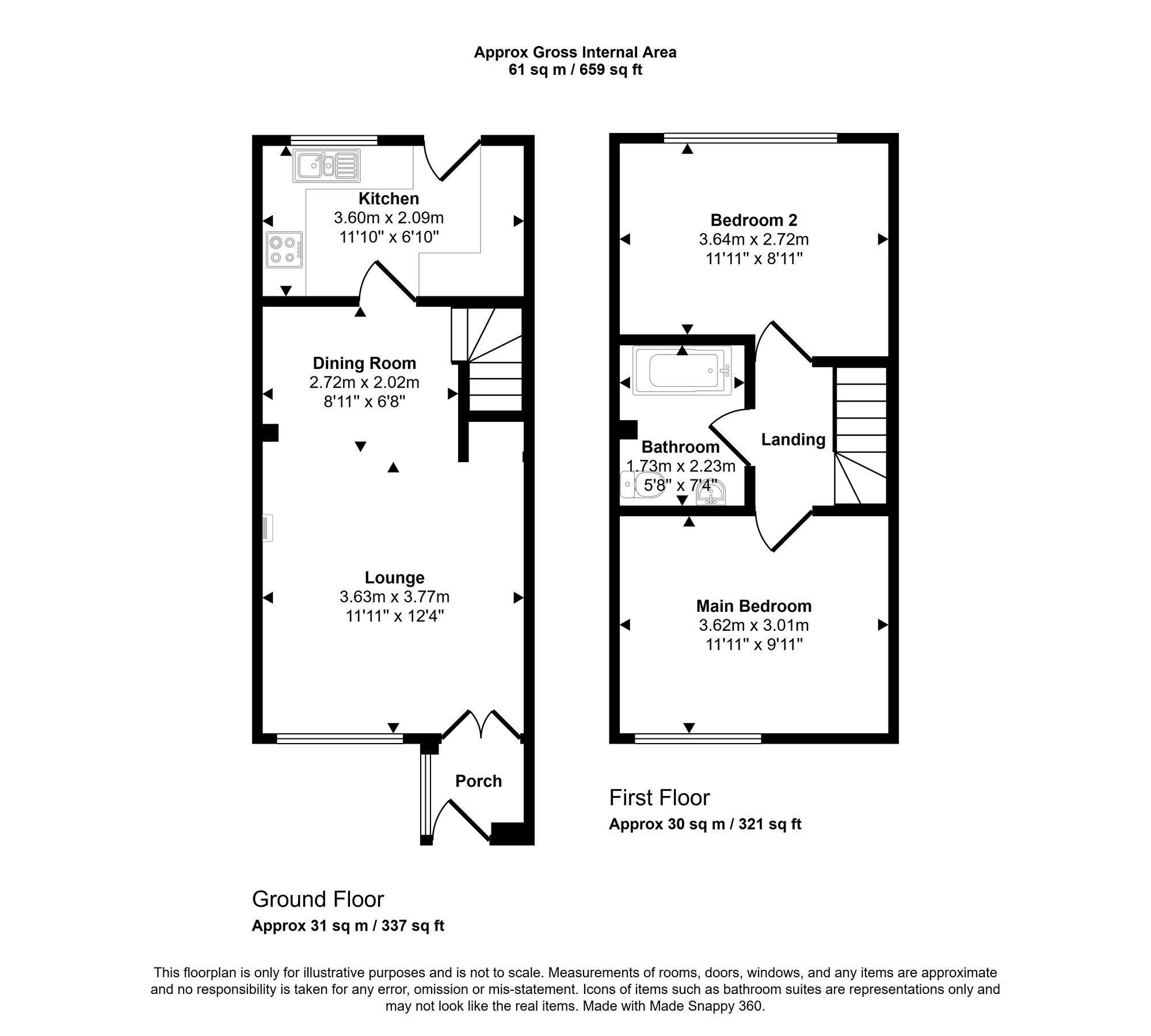 48 Essex Road, Wigan floorplan