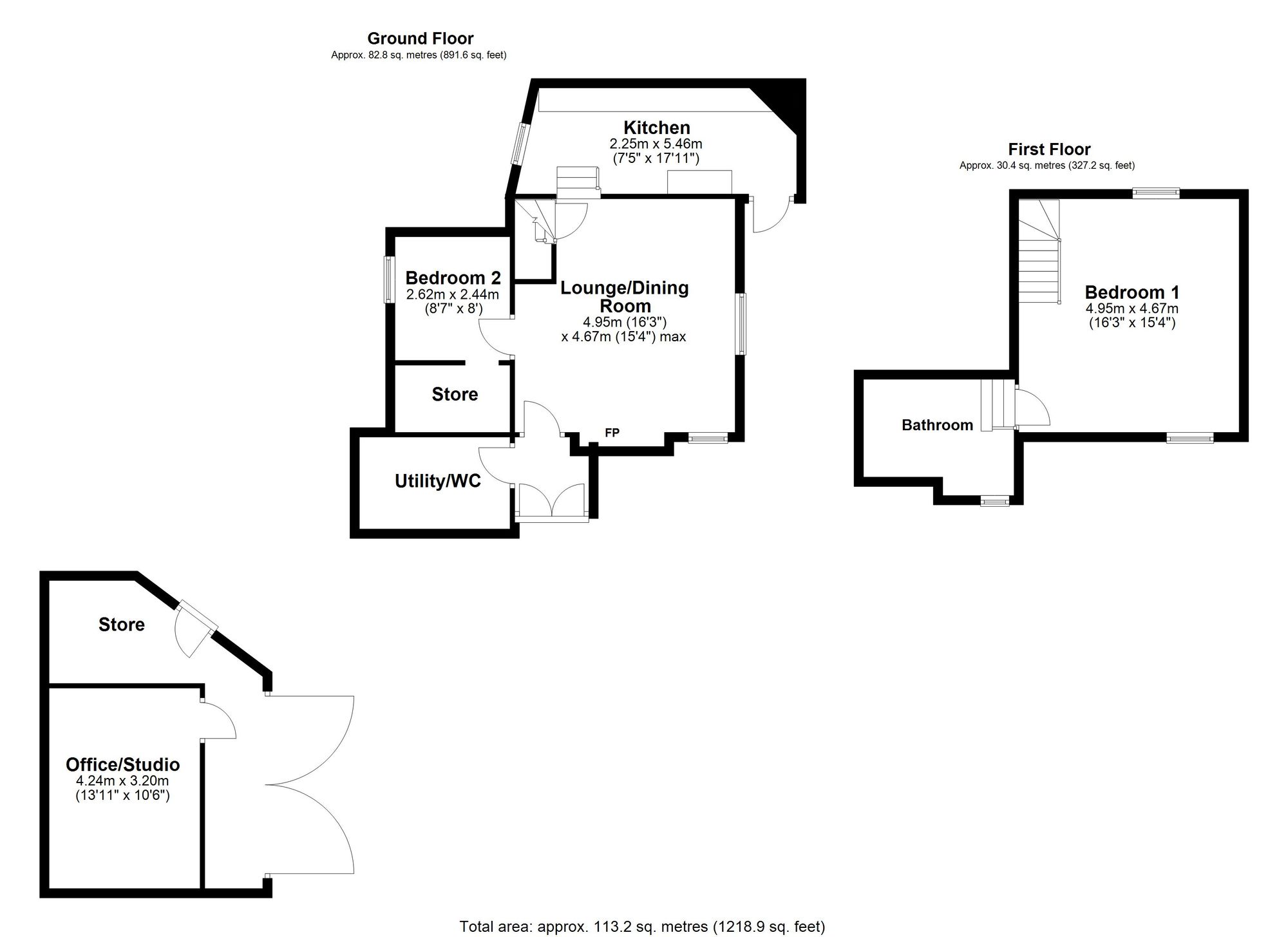 Butterchurn Cottage Knowle, Crediton floorplan