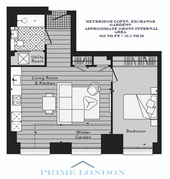 1 Bedrooms Flat for sale in Keybridge Lofts, Nine Elms, London SW8