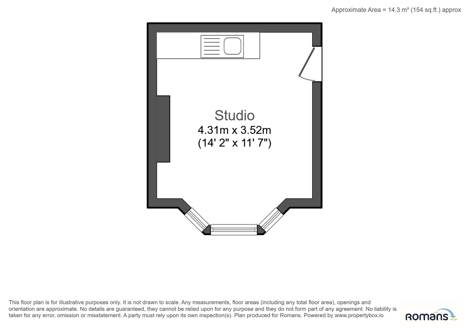 Room 1, 47, Alexandra Road, Hampshire floorplan