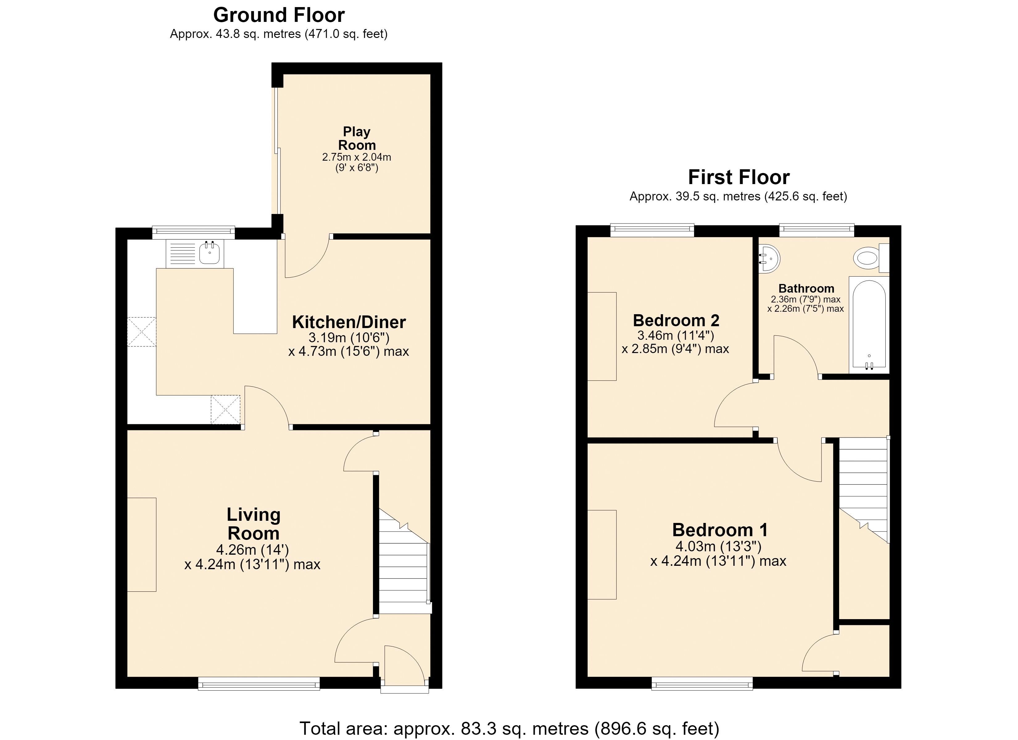 9, Theresa Street, Blaydon floorplan